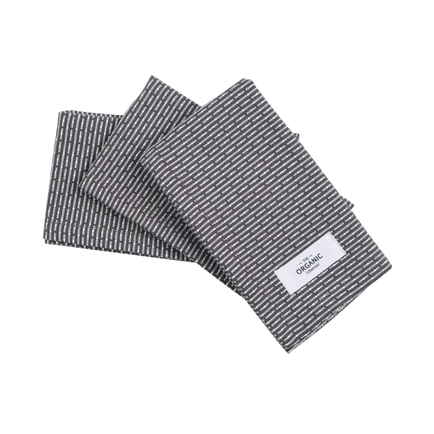 3 Set Riner Tell 30x35cm Evening Grey Organic Cotton Wool