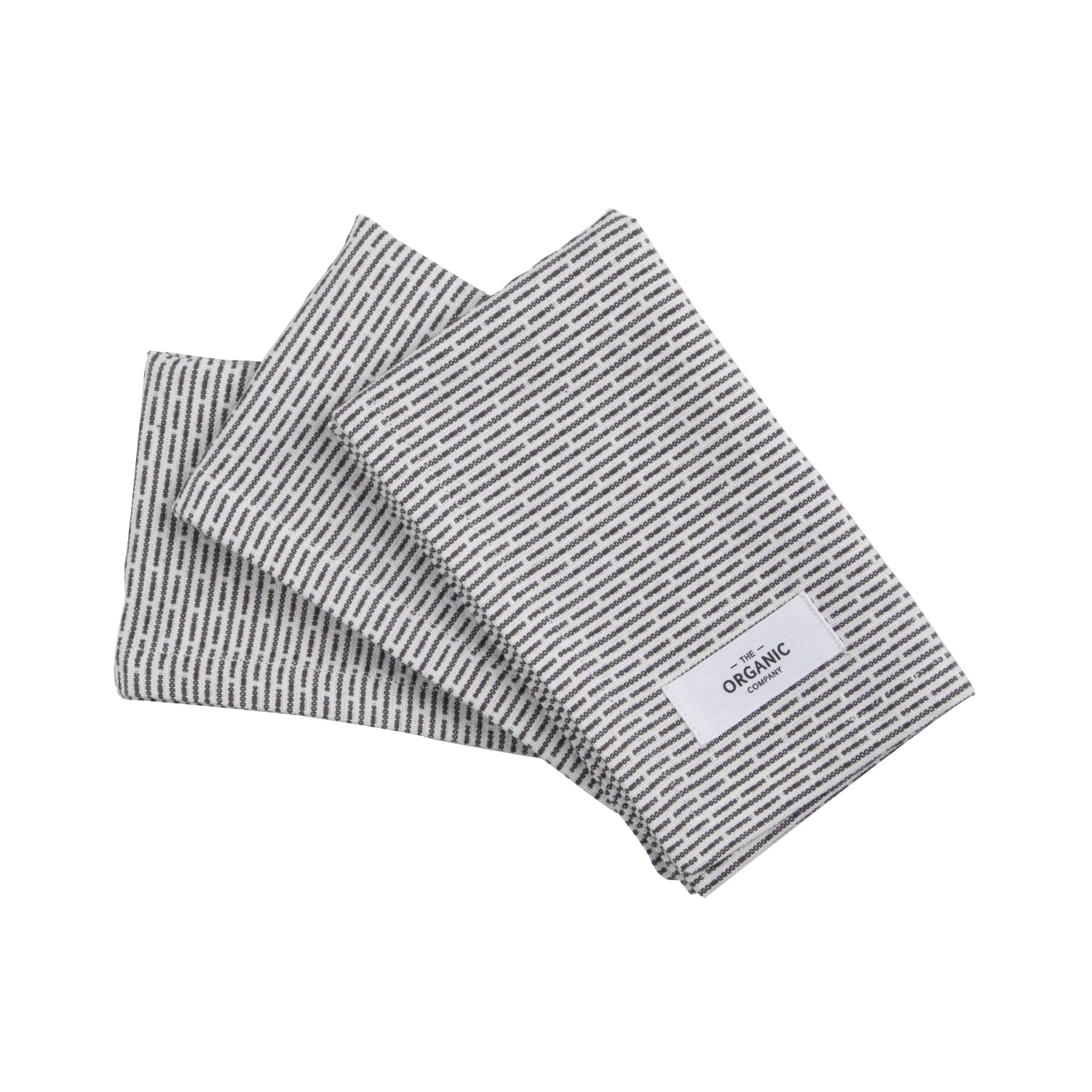 Elegantes 3er Set Spültücher in morning grey, aus 100% Biobaumwolle, ideal für nachhaltige Küchen. Maße: 30x35cm.