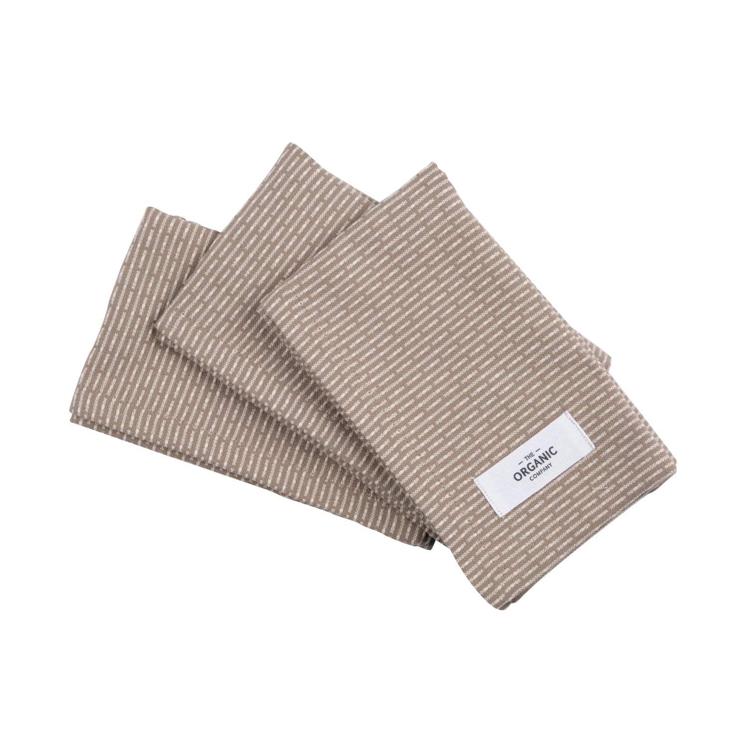 Elegantes 3er Set Spültücher in clay stone aus Biobaumwolle, perfekt für umweltbewusste Küchen und stilvolle Geschirrpflege.