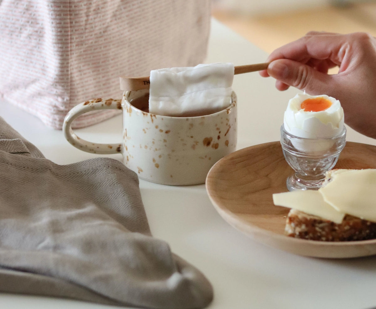 2er Set Teebeutel ungefärbt Biobaumwolle in Beige präsentiert im Onlineshop von KAQTU Design AG. Küchenhelfer ist von The Organic Company