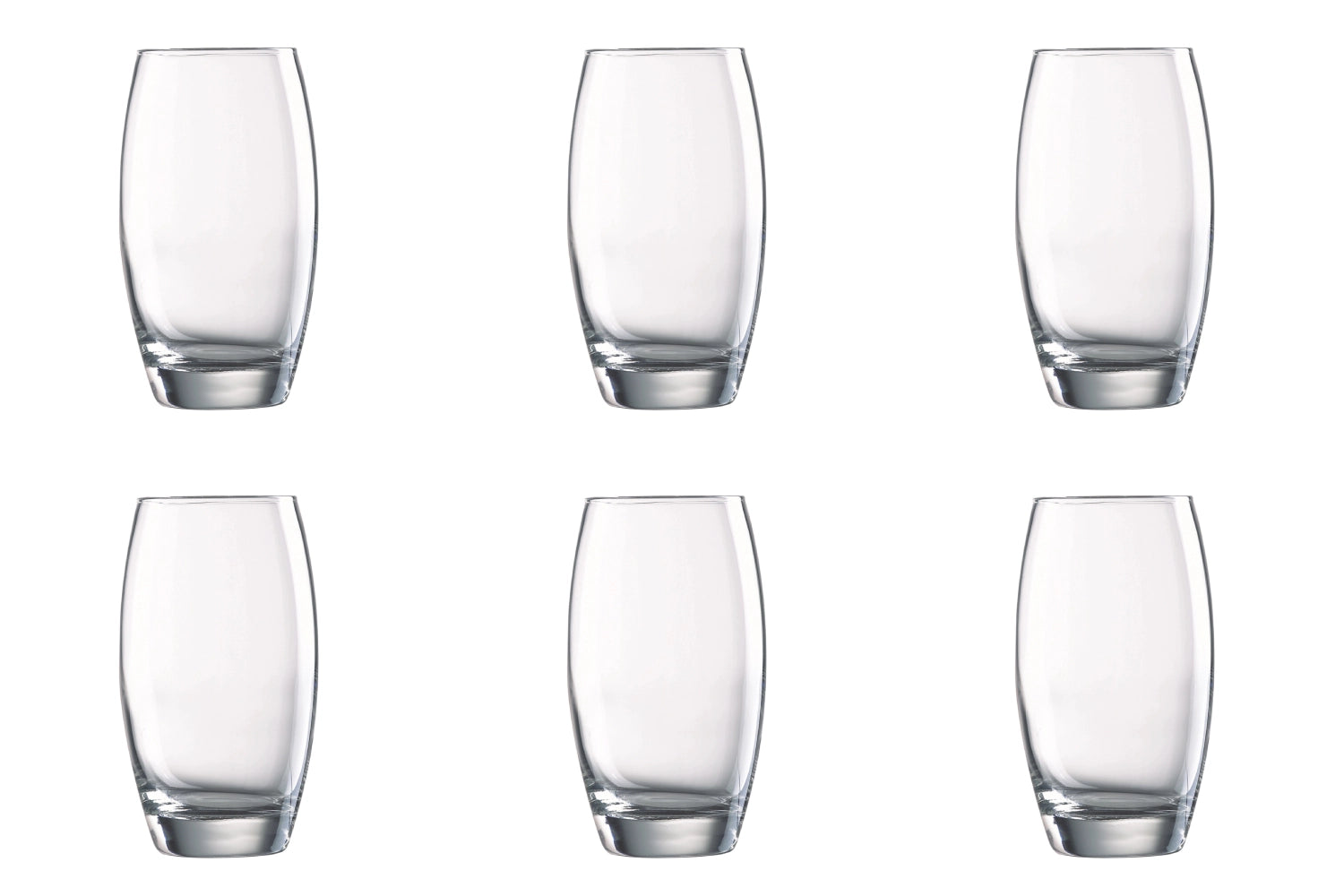 Set of 6 Salto water glasses 0.5lt D8.2cm H14.6cm