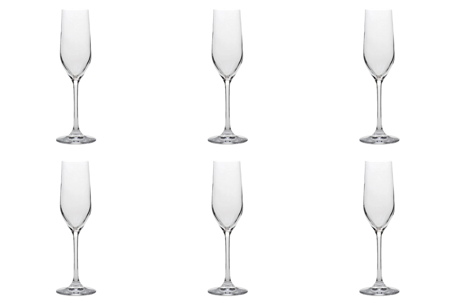 Coffret de 6 flûtes à champagne Grande Cuvée, 1dl calibrées, 185ml h:219mm