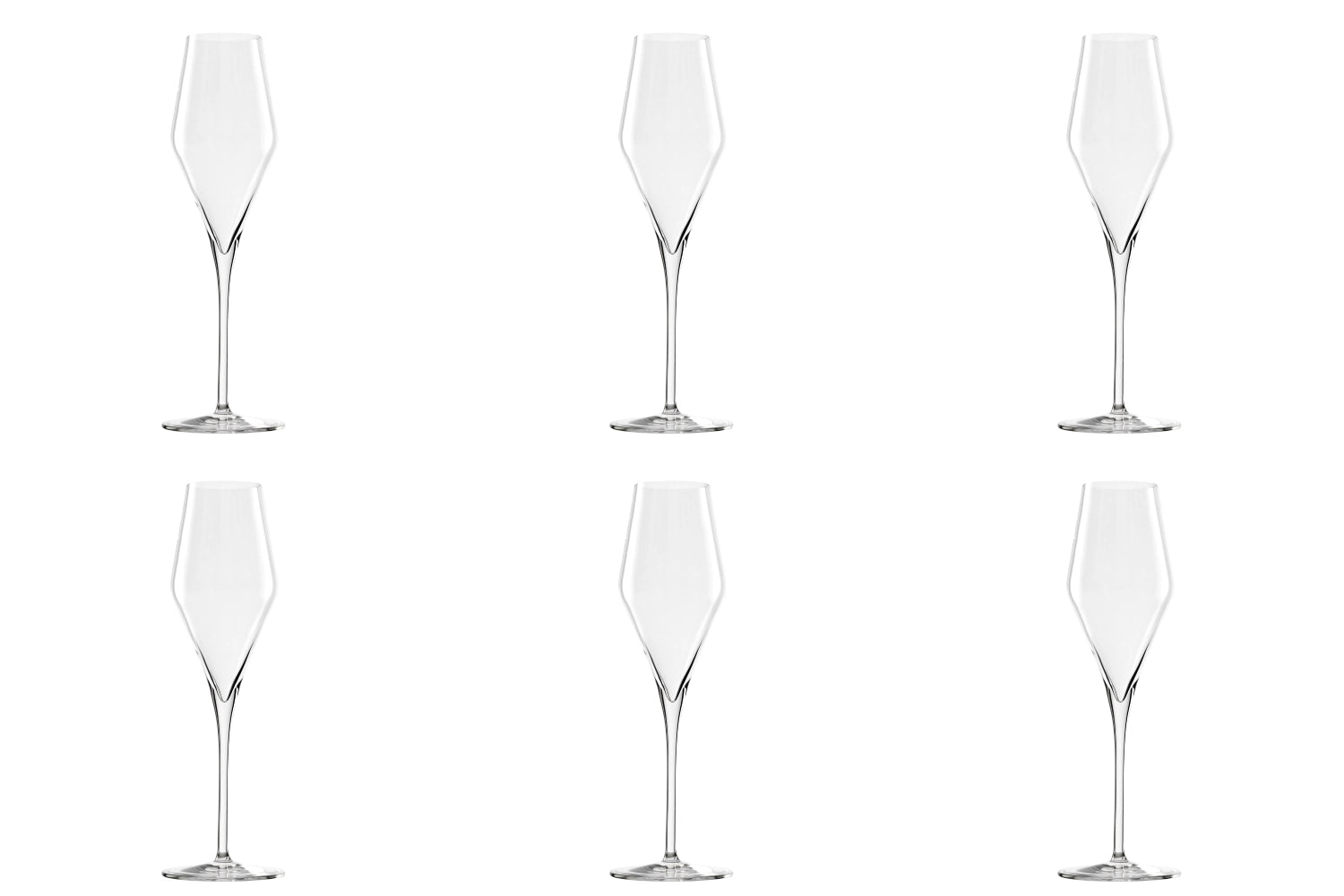 Stilvolles 6er Set Quatrophil Champagnerkelche von Stölzle, 292ml, perfekt für festliche Anlässe und besondere Momente.