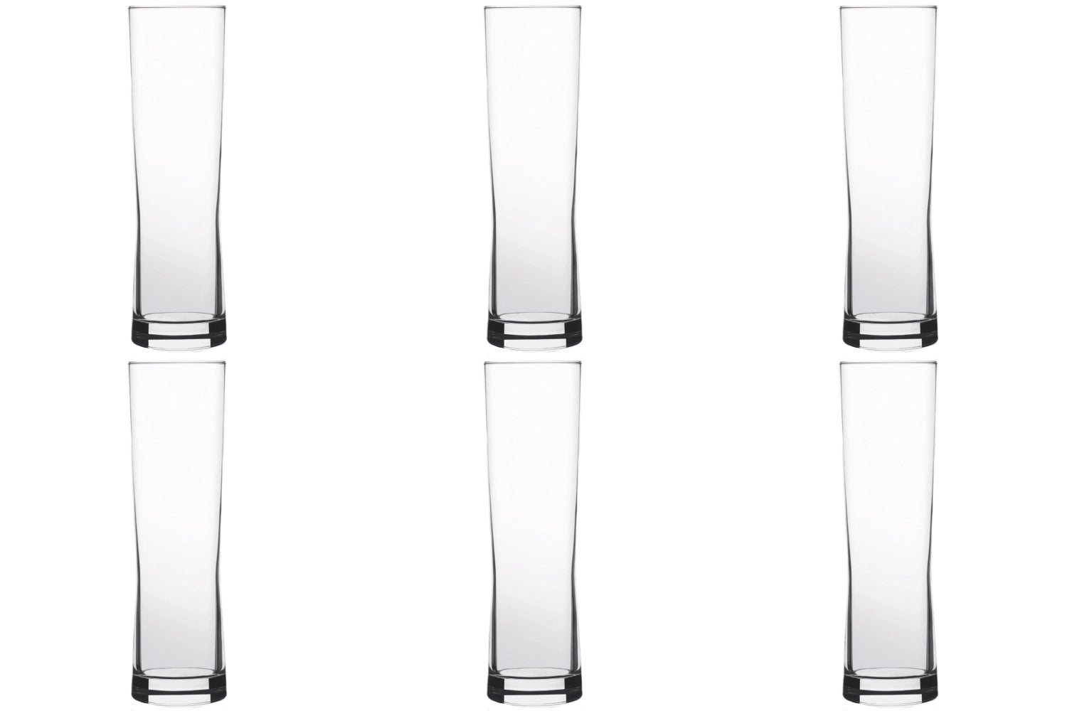 Stilvolles 6er Set von 0.2 l Fresh Glas Bechern, 17.5 cm hoch, ideal für erfrischende Getränke und gesellige Runden.