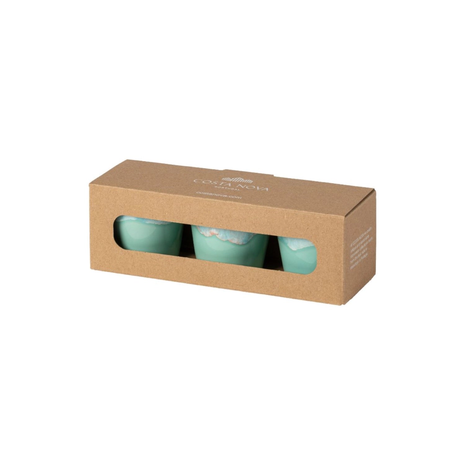 3er Set Grespresso Geschenkbox Espresotasse 70ml aqua in Blau präsentiert im Onlineshop von KAQTU Design AG. Tasse ist von Costa Nova