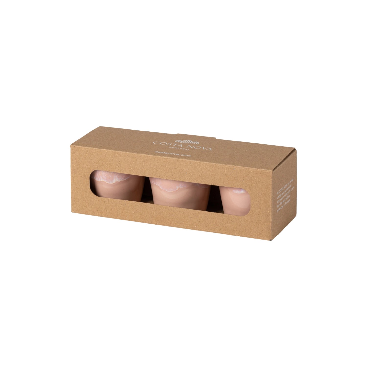 3er Set Grespresso Geschenkbox Espresotasse 70ml soft pink in Pink präsentiert im Onlineshop von KAQTU Design AG. Tasse ist von Costa Nova