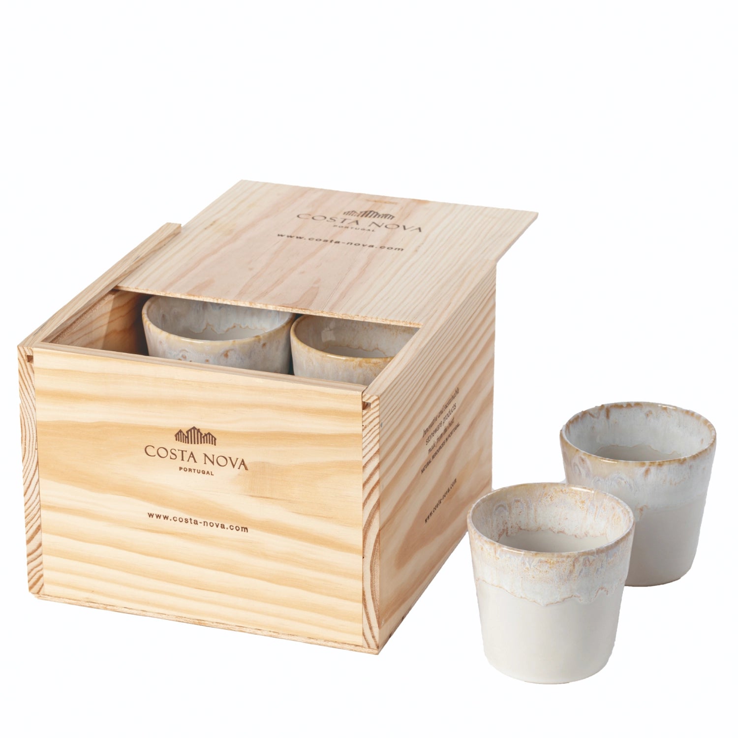 8er Set Grespresso Geschenkbox Kaffeetasse 190ml weiss in Weiss präsentiert im Onlineshop von KAQTU Design AG. Tasse ist von Costa Nova