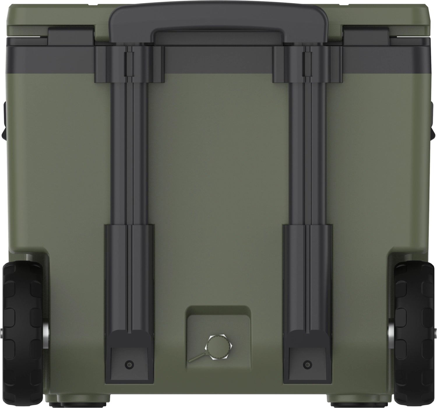 Robuster Easy-Carry Outdoor Cooler mit 47l Volumen in dried pine, ideal für Ausflüge und Picknicks, ausgestattet mit praktischen Rollen.