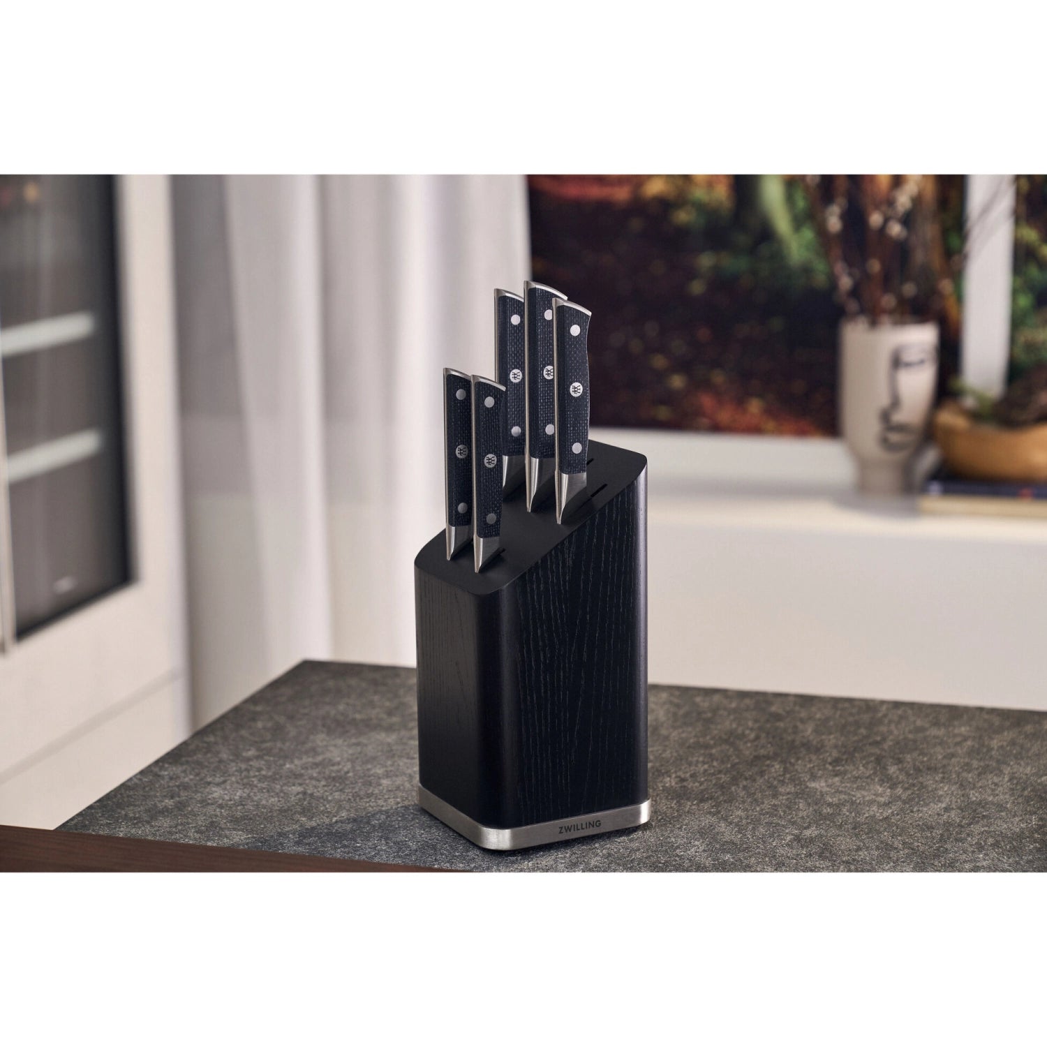 Bunter 6tlg. Messerblock von Zwilling, ideal für jede Küche, bietet stilvolle Aufbewahrung und hochwertige Messer in einem modernen Design.