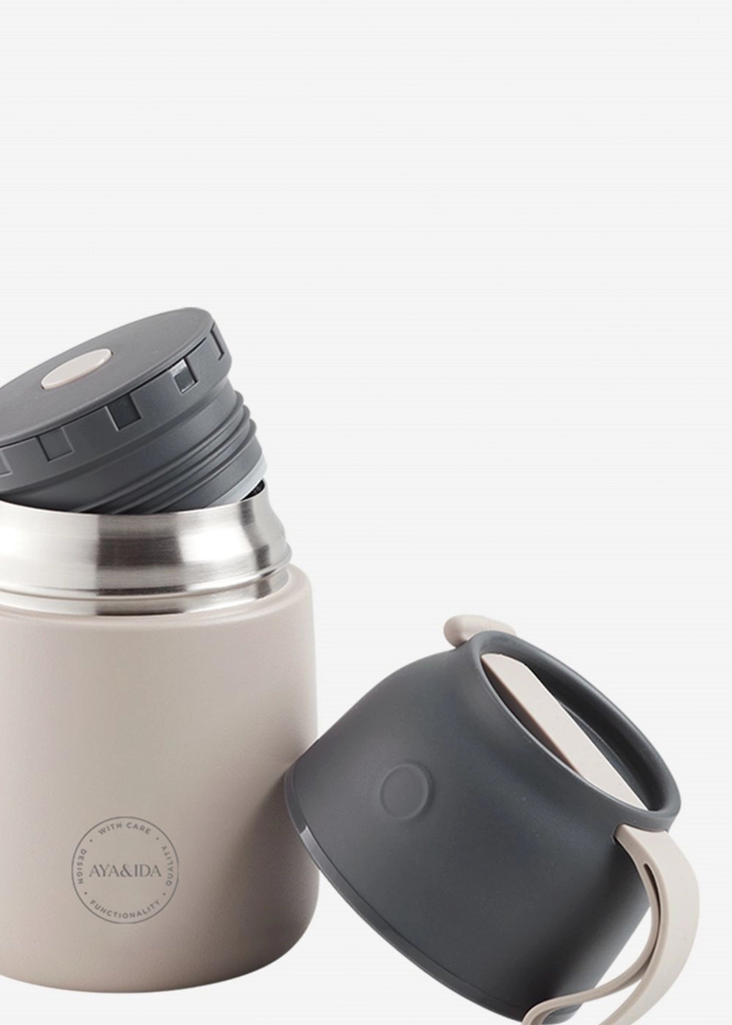 Food'ie Lunch Box 500ml Cream Beige in Beige präsentiert im Onlineshop von KAQTU Design AG. Snackbox ist von AYA&IDA