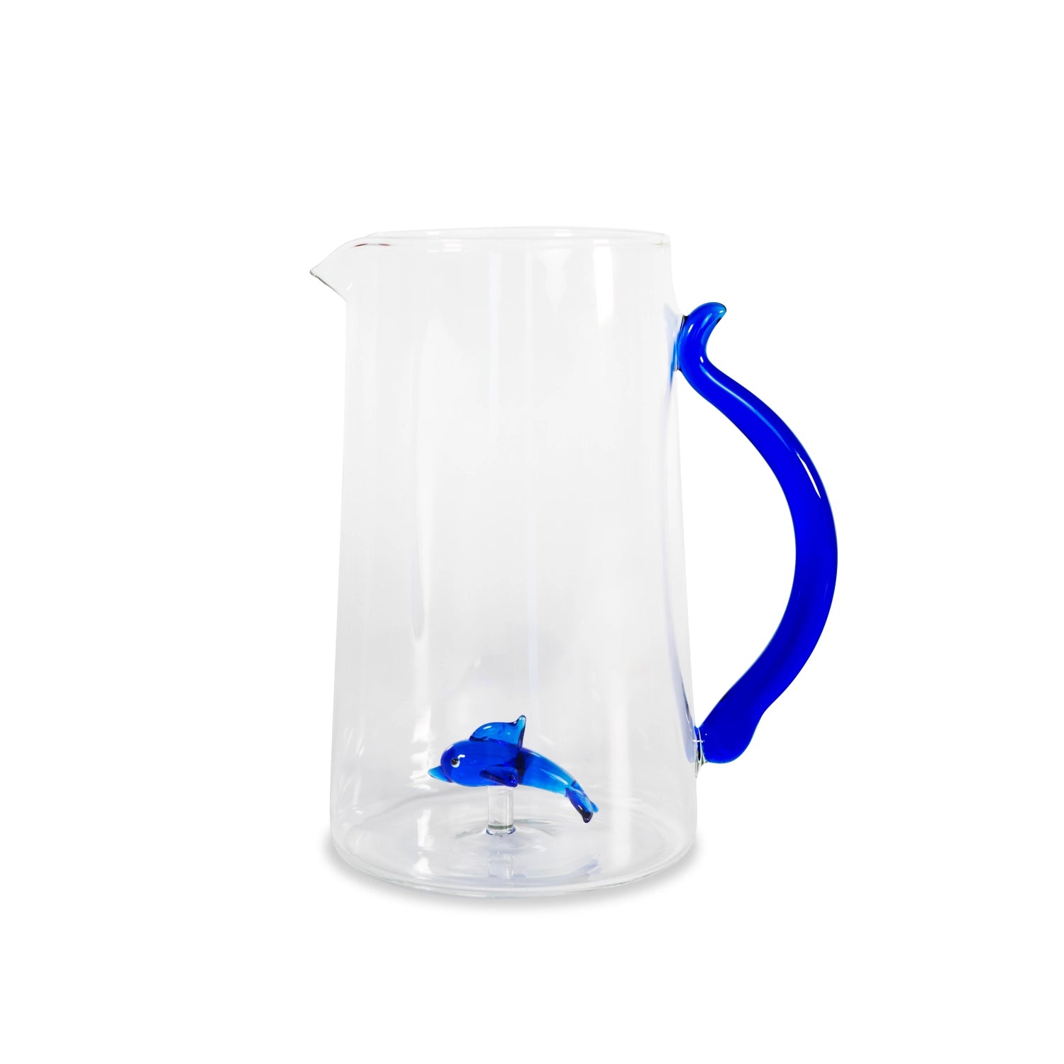 Krug aus Borosilikatglas Delfin in Blau präsentiert im Onlineshop von KAQTU Design AG. Karaffe ist von Easy Life