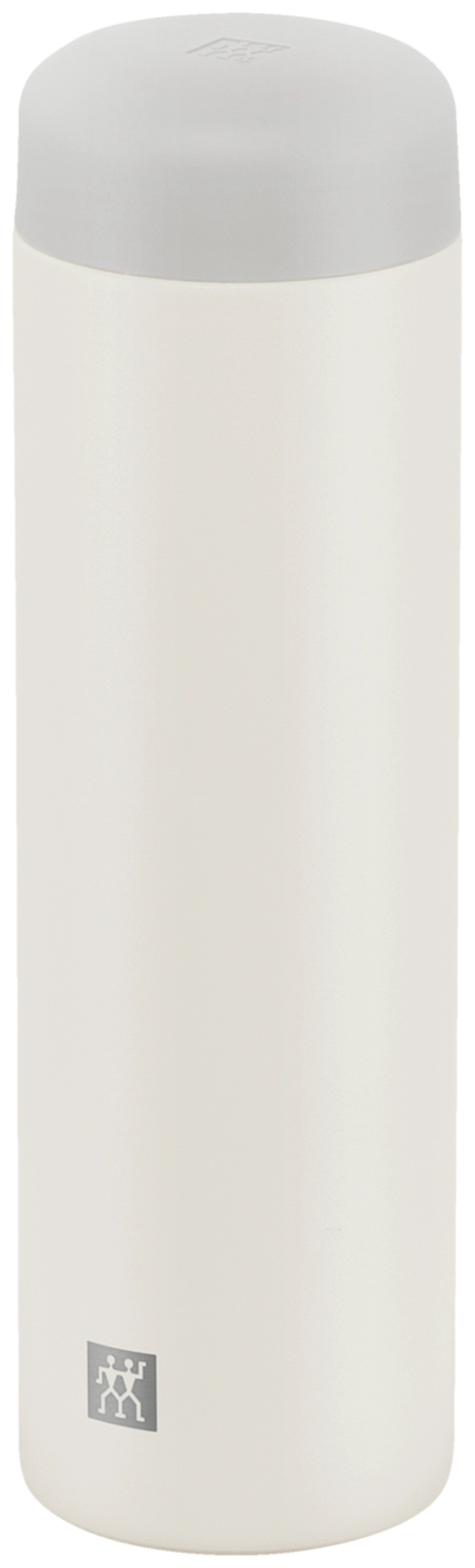 Elegante 500ml Thermoflasche in zartem Creme von Zwilling, perfekt für heiße und kalte Getränke, ideal für unterwegs.
