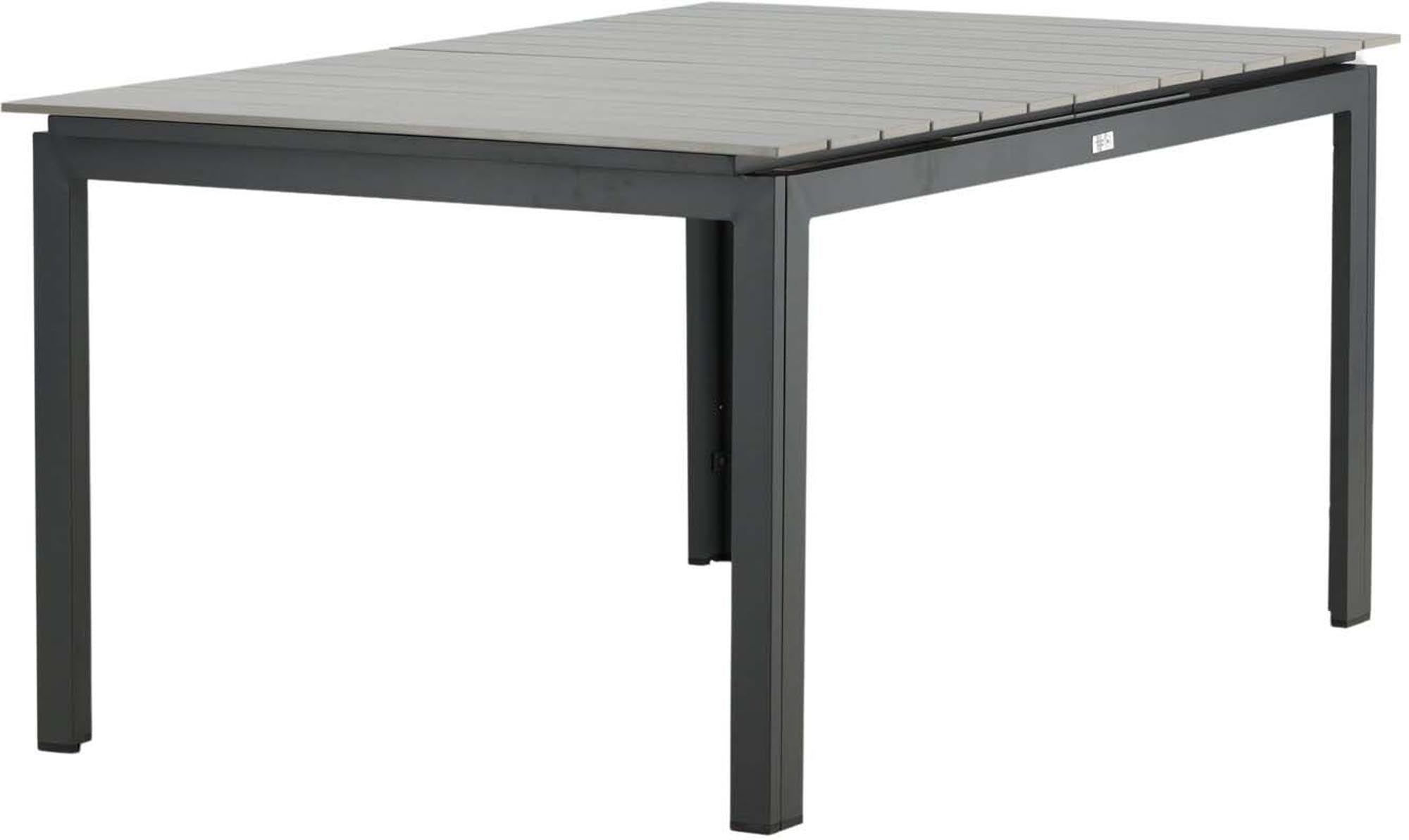 Moderner, ausziehbarer Gartentisch von Venture Home, ideal für stilvolle Aussenbereiche, flexibel von 100 bis 150 cm.