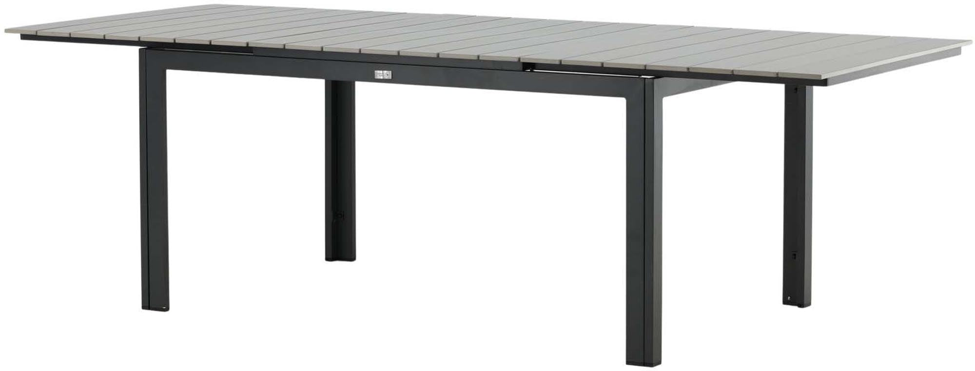 Eleganter, ausziehbarer Gartentisch von Venture Home, perfekt für moderne Aussenbereiche, anpassbar von 100 bis 150 cm.