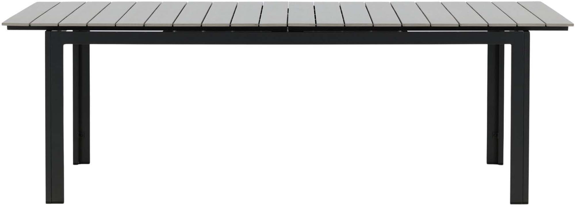 Eleganter, ausziehbarer Gartentisch von Venture Home, perfekt für moderne Aussenbereiche, anpassbar von 100 bis 150 cm.