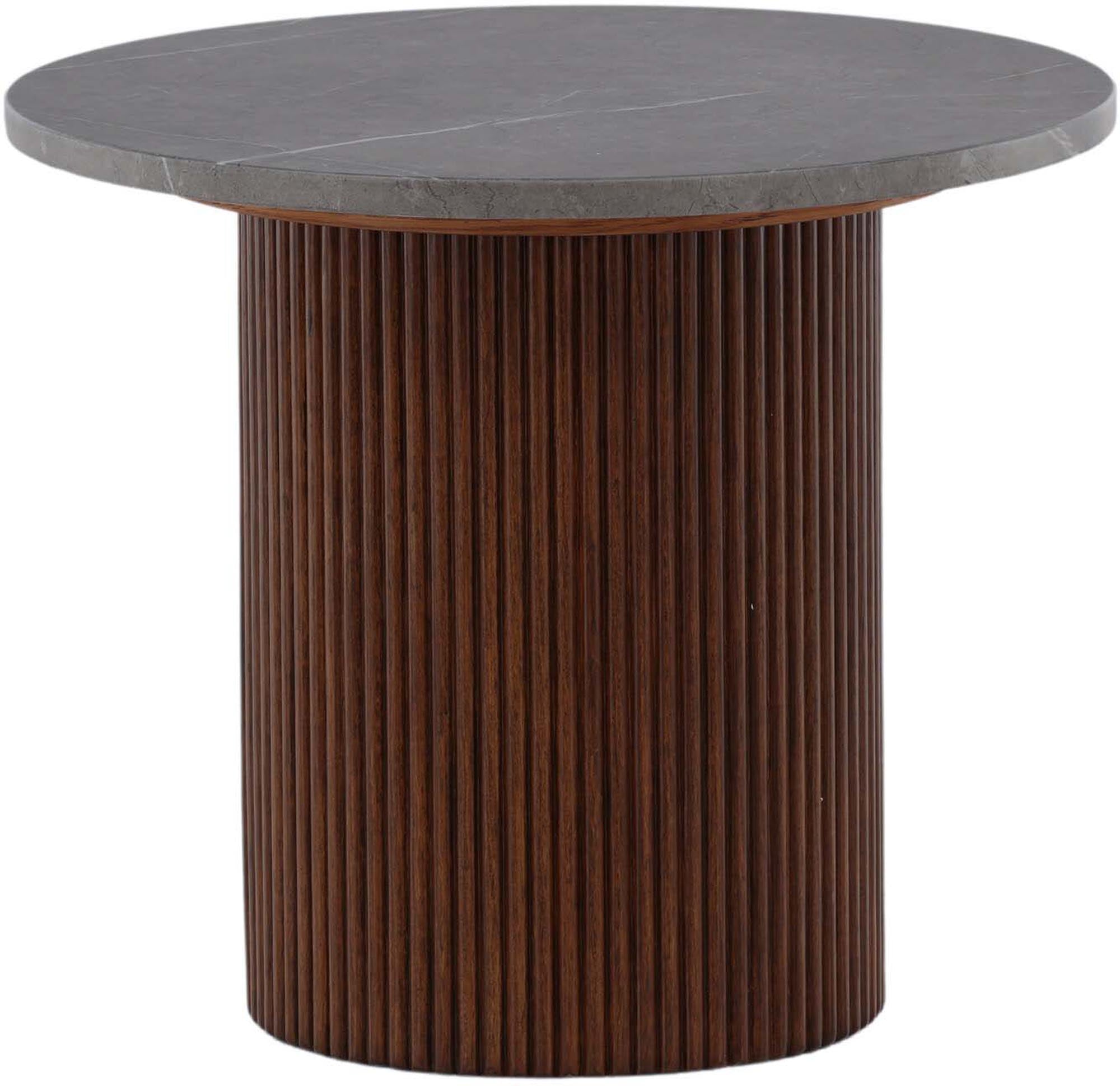 Entdecken Sie den stilvollen Härön Beistelltisch von Vind aus hochwertigem Eschenholz und grauem MDF. Ideal für modernes und skandinavisches Wohnen.