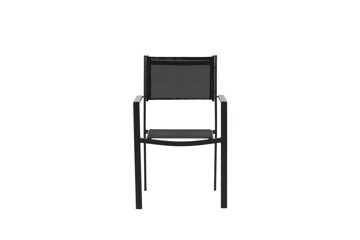 Copacabana Stapelstuhl in Schwarz präsentiert im Onlineshop von KAQTU Design AG. Gartenstuhl mit Armlehnen ist von Venture Home