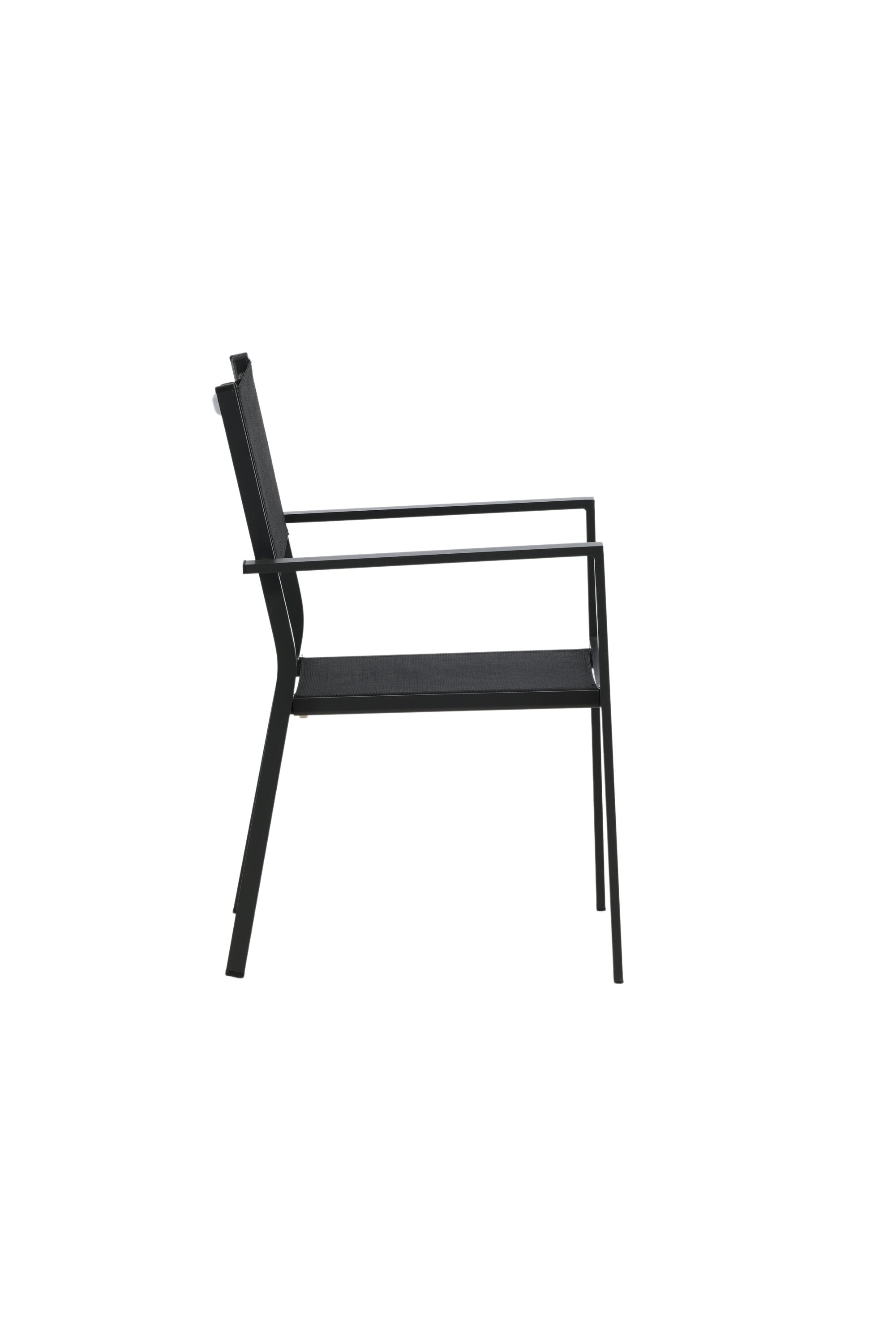 Copacabana Stapelstuhl in Schwarz präsentiert im Onlineshop von KAQTU Design AG. Gartenstuhl mit Armlehnen ist von Venture Home