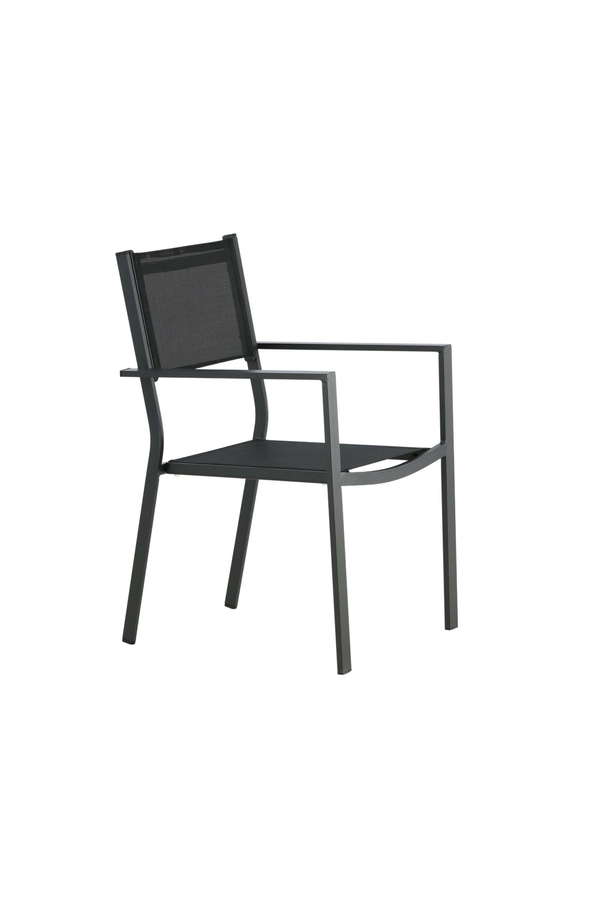 Copacabana Stapelstuhl in Schwarz präsentiert im Onlineshop von KAQTU Design AG. Gartenstuhl mit Armlehnen ist von Venture Home