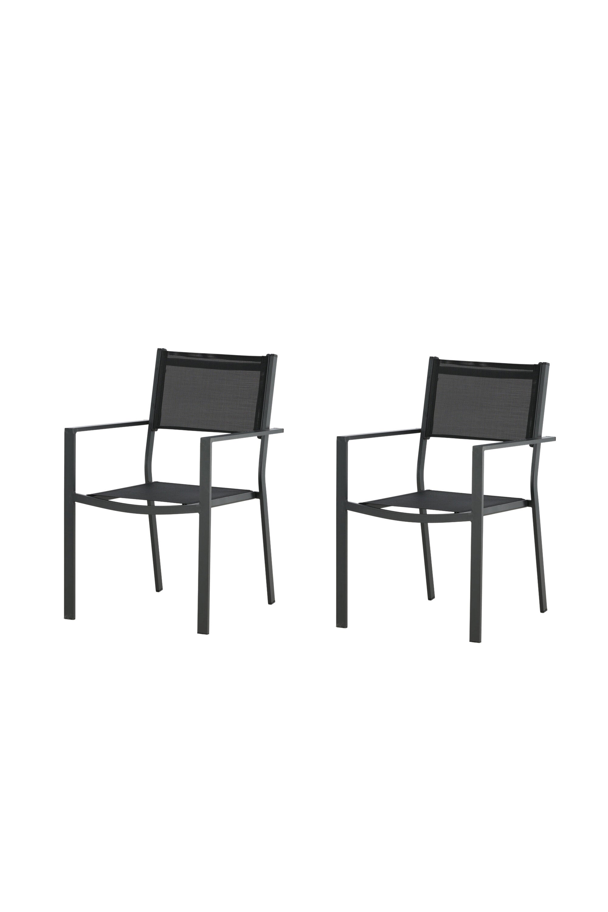 Copacabana Stapelstuhl in Schwarz präsentiert im Onlineshop von KAQTU Design AG. Gartenstuhl mit Armlehnen ist von Venture Home