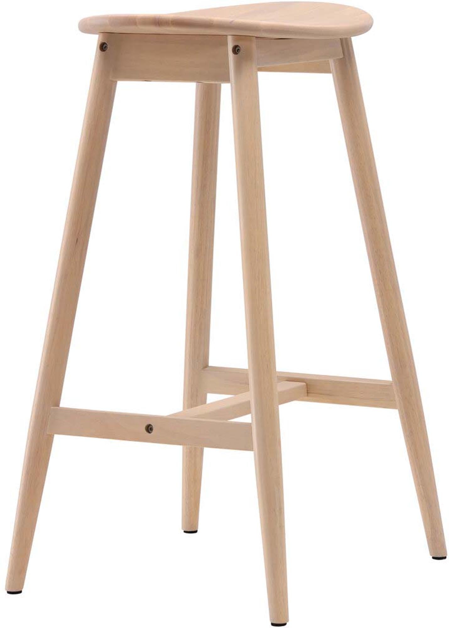 Orust Barstuhl von Vind: Eleganter Gummiholz-Barhocker für gesellige Abende und zeitgemäße Einrichtung. Komfortabel und langlebig.