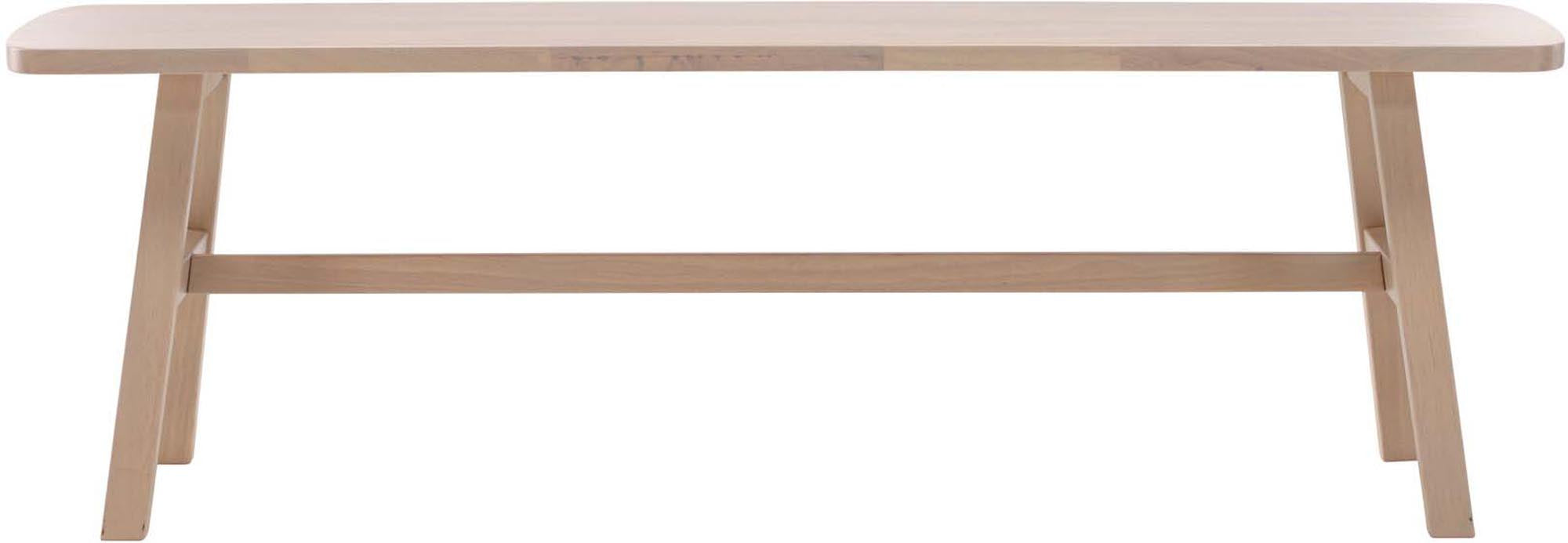 Elegante Hälsö Bank aus umweltfreundlichem Gummiholz, zeitloses Design, vielseitig einsetzbar, robust und stilvoll.