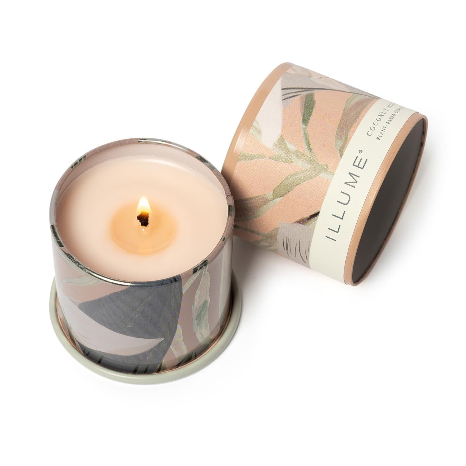 Coconut Milk Mango Demi Vanity Tin Kerze, Rose, in Rose präsentiert im Onlineshop von KAQTU Design AG. Duftkerze ist von Illume
