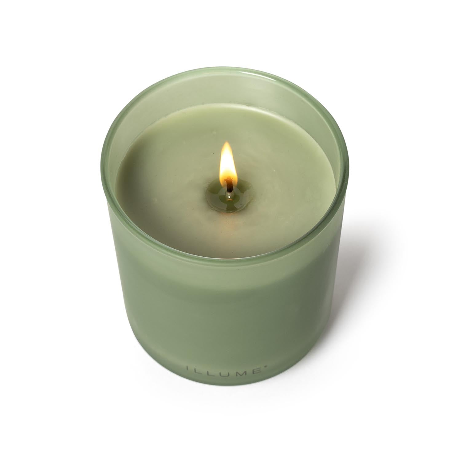 Hinoki Sage Box Glass Candle, Grün, in Grün präsentiert im Onlineshop von KAQTU Design AG. Duftkerze ist von Illume
