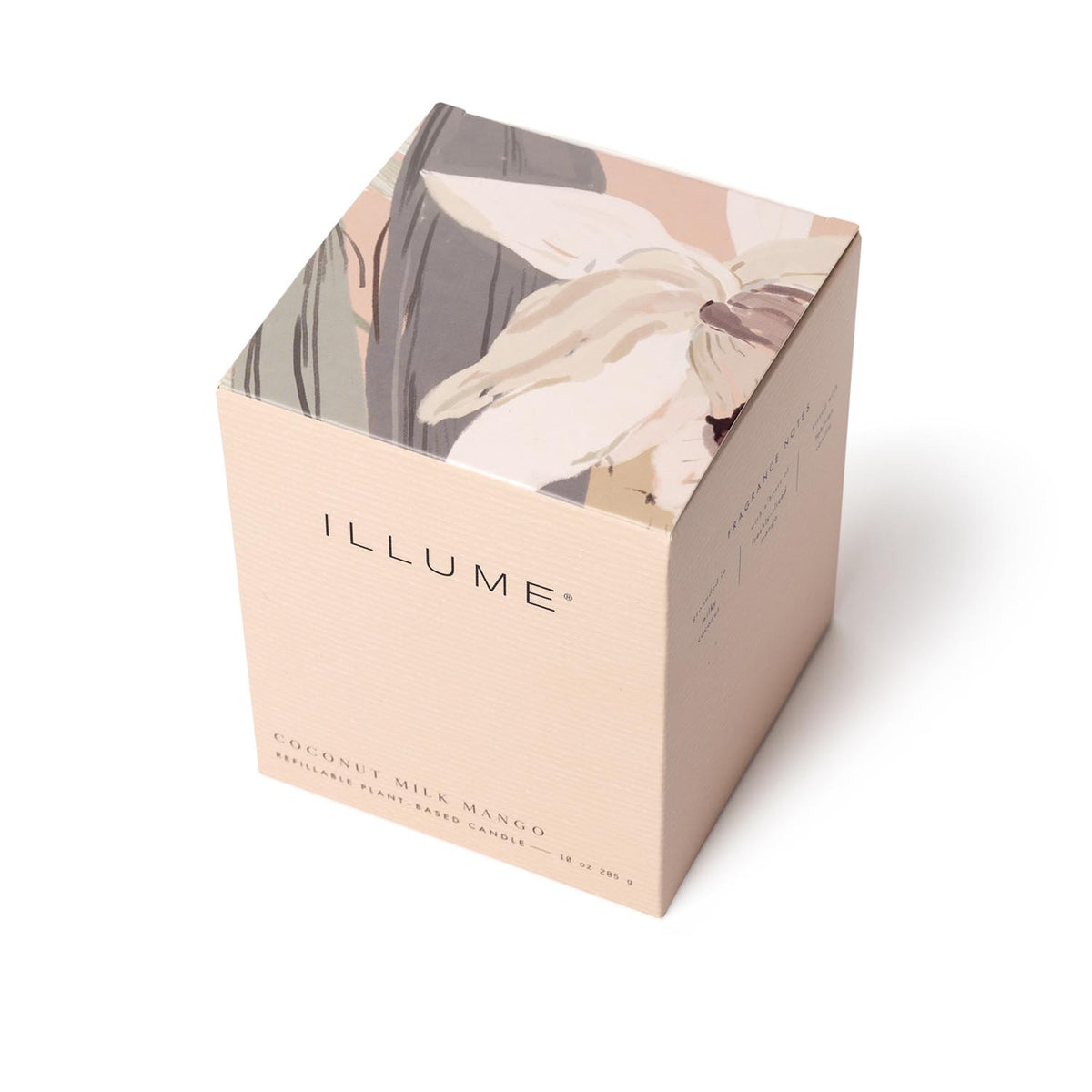 Coconut Milk Mango Box Glass Candle, Rose, in Rose präsentiert im Onlineshop von KAQTU Design AG. Duftkerze ist von Illume