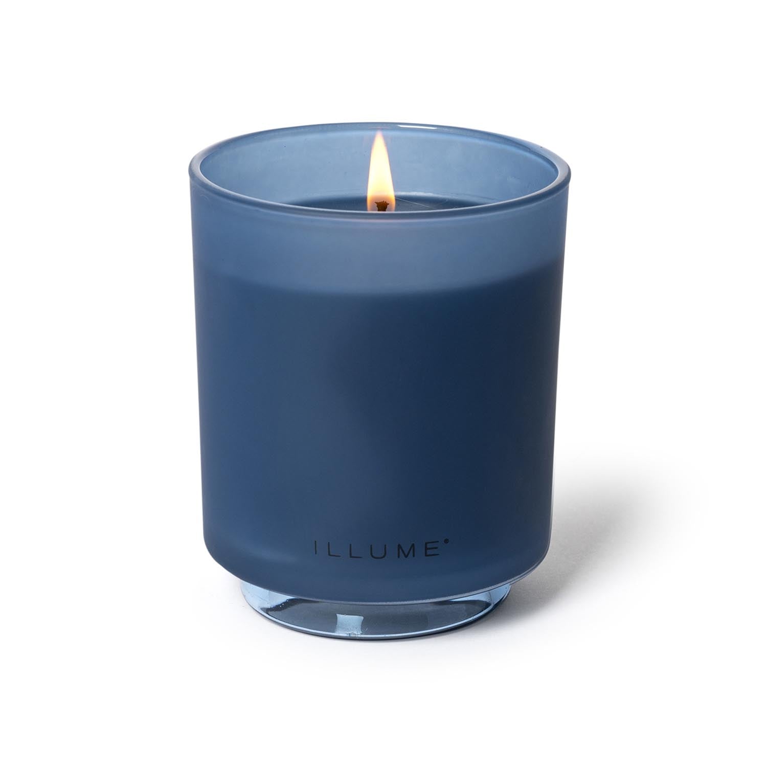Citrus Crush Box Glass Candle, Blau, in Blau präsentiert im Onlineshop von KAQTU Design AG. Duftkerze ist von Illume