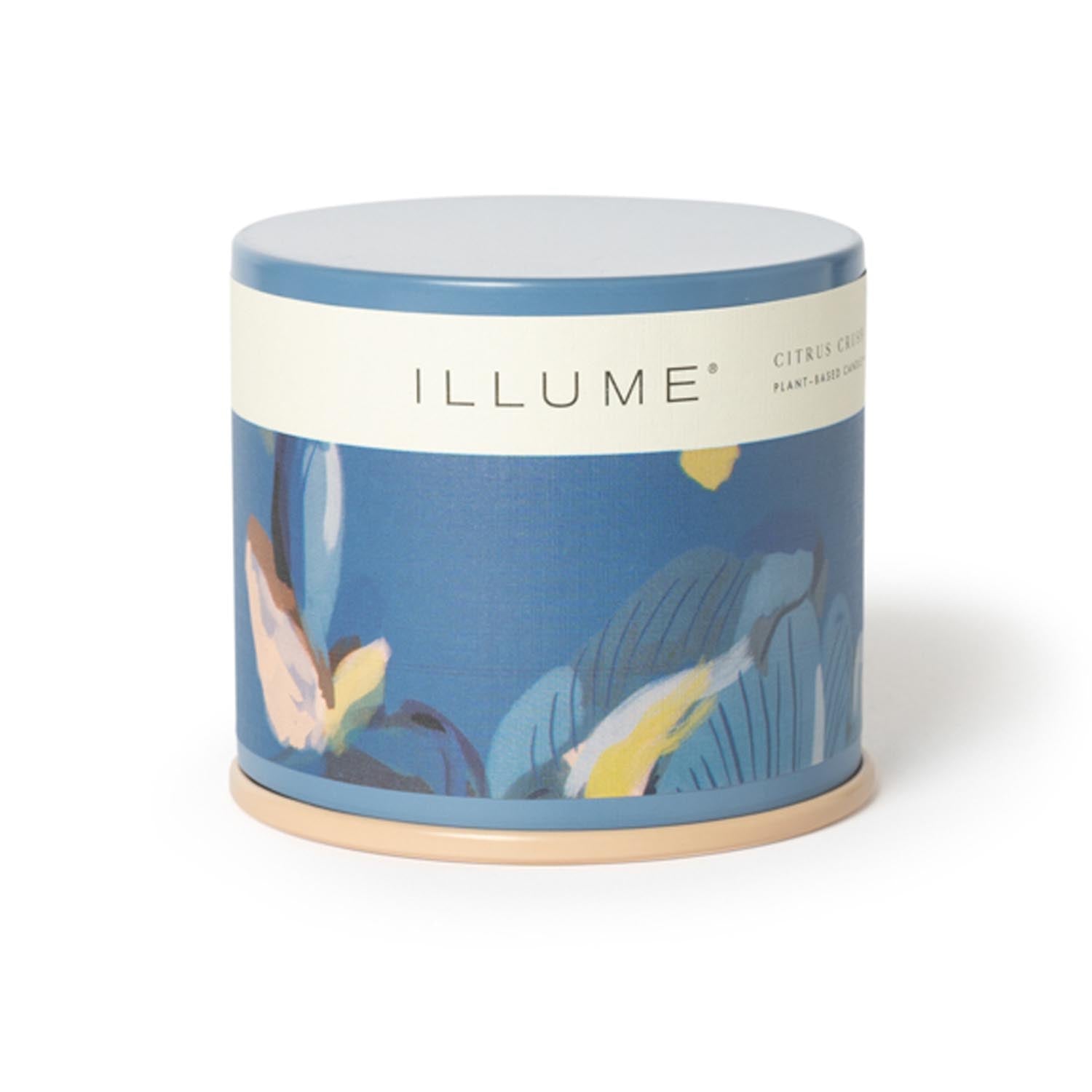 Citrus Crush Vanity Tin Duftkerze, Blau, in Blau präsentiert im Onlineshop von KAQTU Design AG. Duftkerze ist von Illume