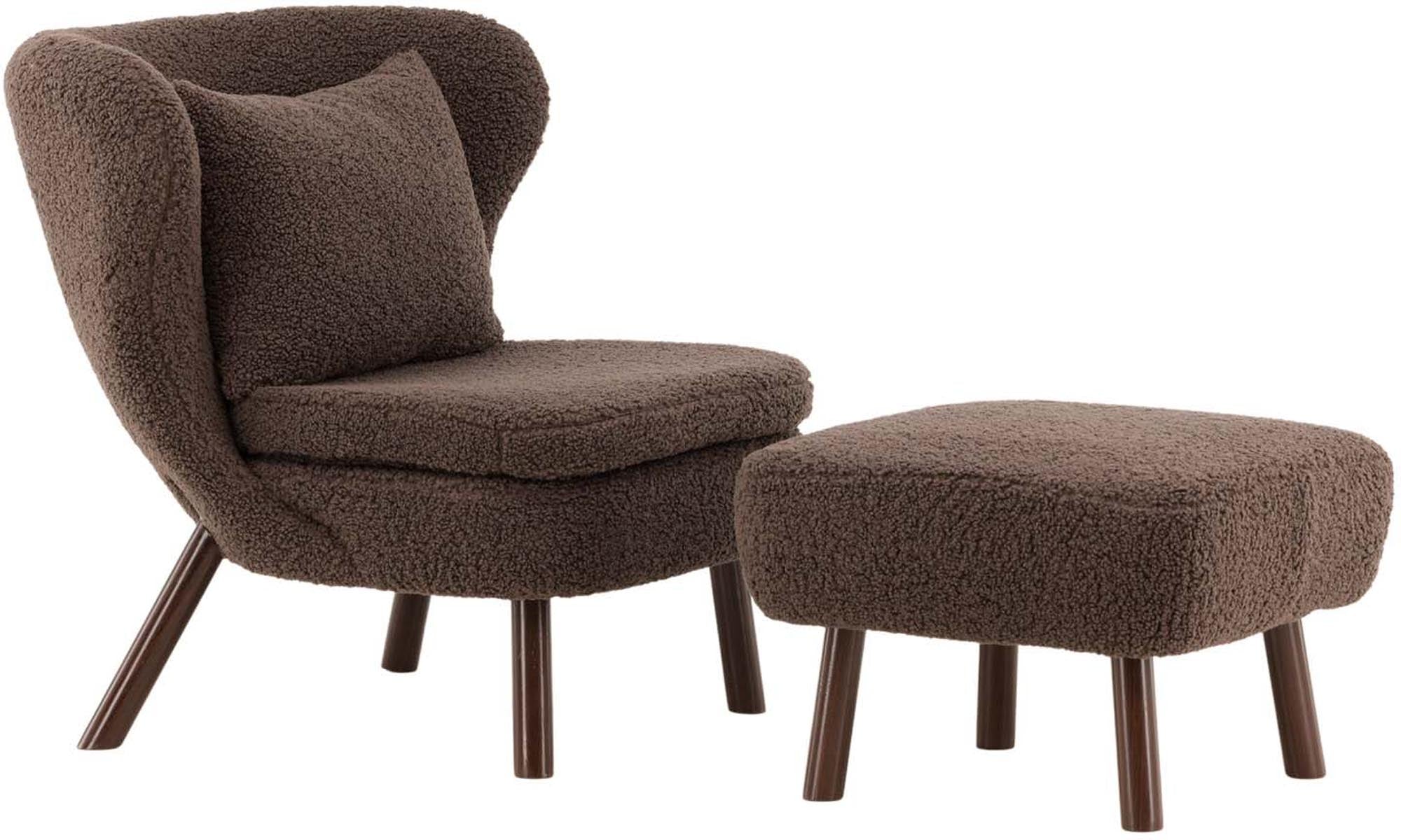 Ryxö Sessel von Vind: Stilvoller Teddy-Bezug, einladende Formen und elegante Beine für höchsten Komfort und Gemütlichkeit in Ihrem Zuhause.