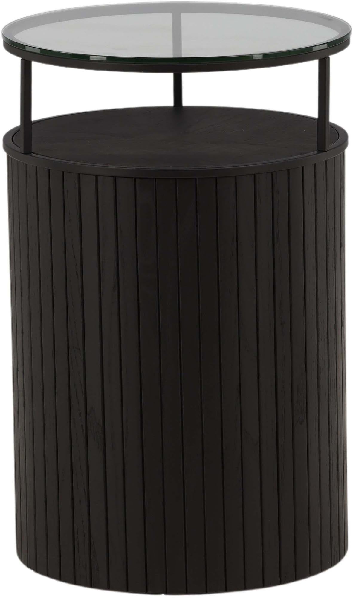 Der Bovall Beistelltisch von Furniture Fashion kombiniert zeitgemässes Design mit praktischer Nutzung für moderne Wohnräume.