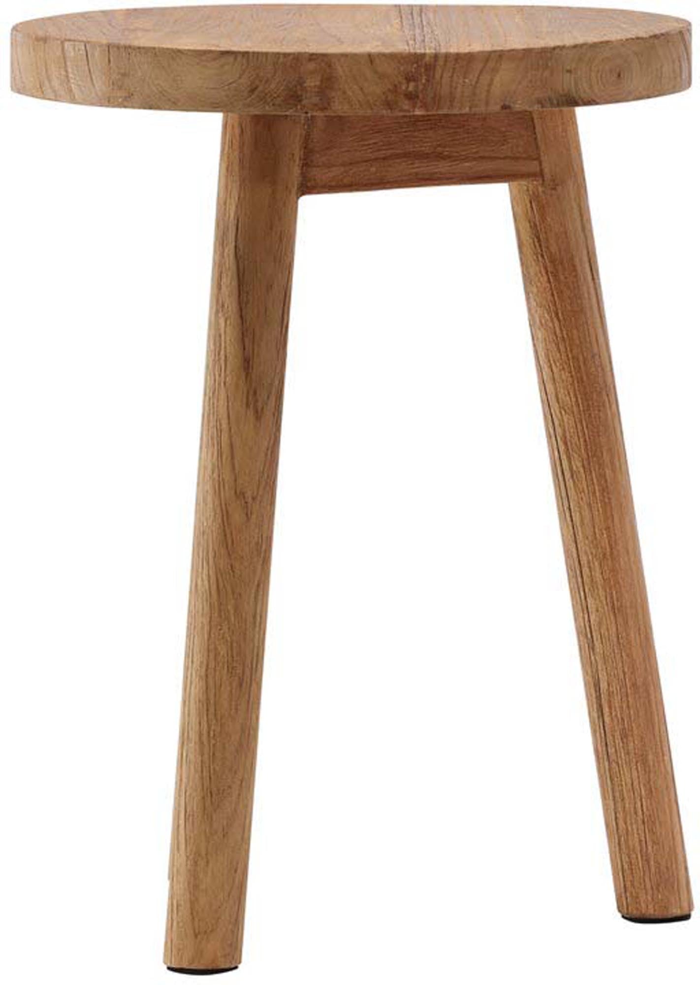 Vielseitiger Bohus Ottoman von Vind: Teakholz, langlebig, wetterfest, ideal für Innen- und Aussenbereich, stilvoll und funktional.