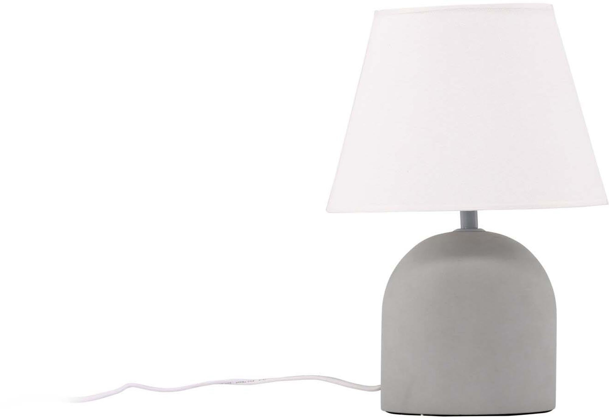 Entdecken Sie die stilvolle Styrsö Tischleuchte von Vind mit modernem Betongestell und elegantem Leinenlampenschirm. Ideal für jeden Raum!