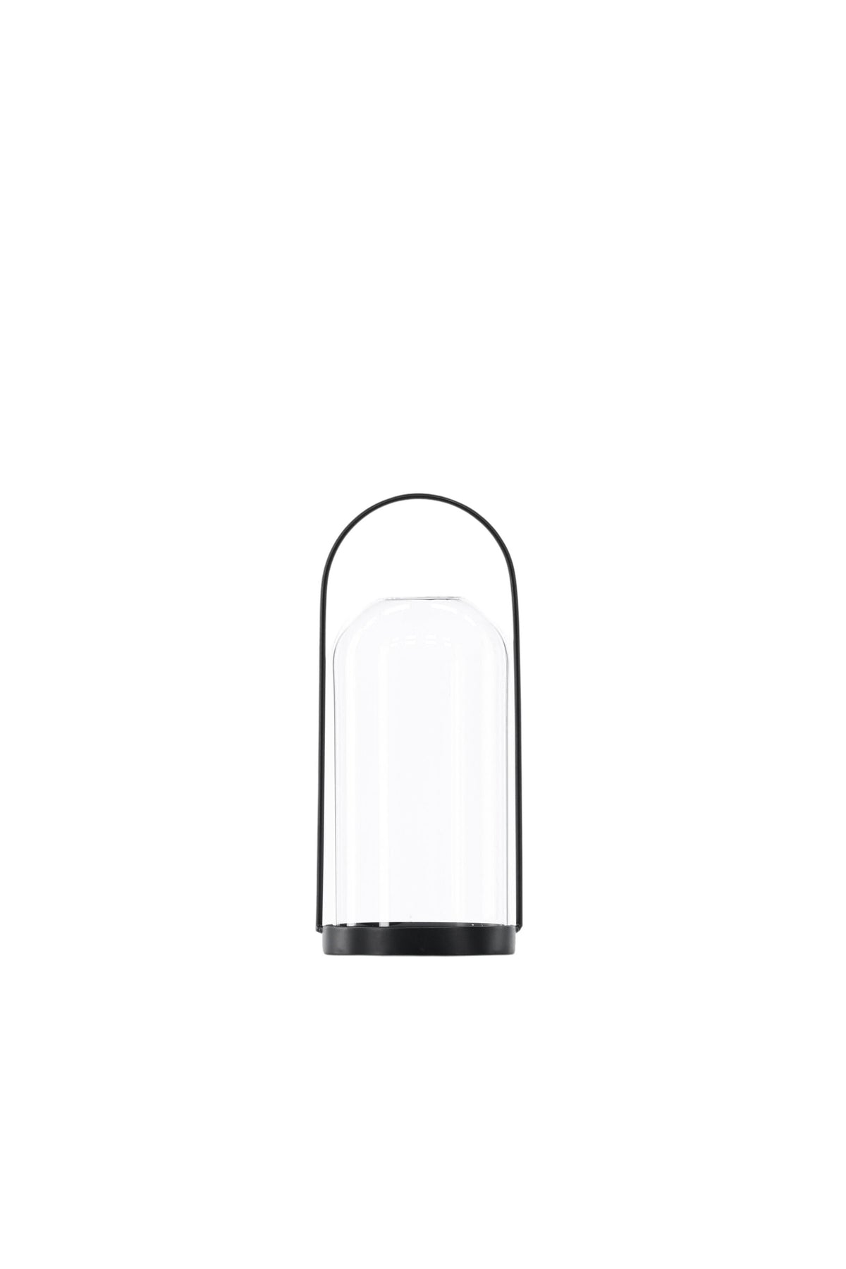 Teelichthalter Flora aus Glas in Schwarz und Klar, rund geformt, Grösse D 22 cm x H 14 cm, Marke Venture Home.