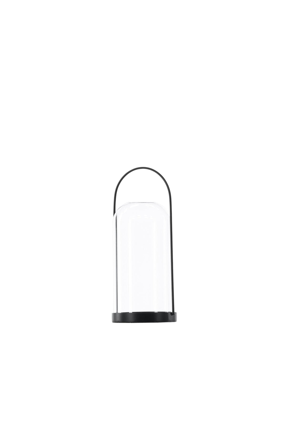 Teelichthalter Flora aus Glas in Schwarz und Klar, rund geformt, Grösse D 22 cm x H 14 cm, Marke Venture Home.