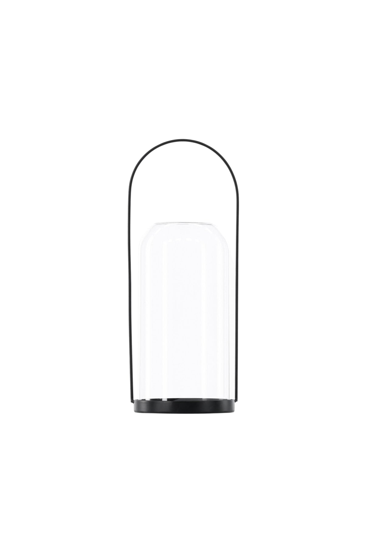 Teelichthalter Flora aus Glas in Schwarz und Klar, rund geformt, Grösse D 22 cm x H 14 cm, Marke Venture Home.