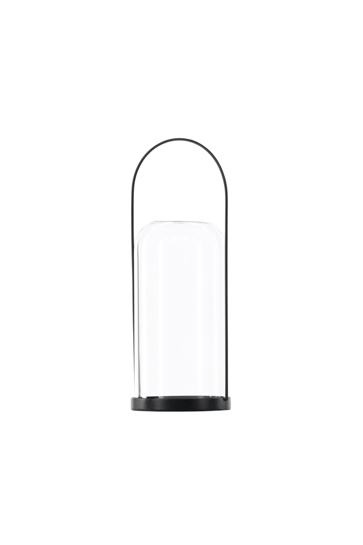 Teelichthalter Flora aus Glas in Schwarz und Klar, rund geformt, Grösse D 22 cm x H 14 cm, Marke Venture Home.