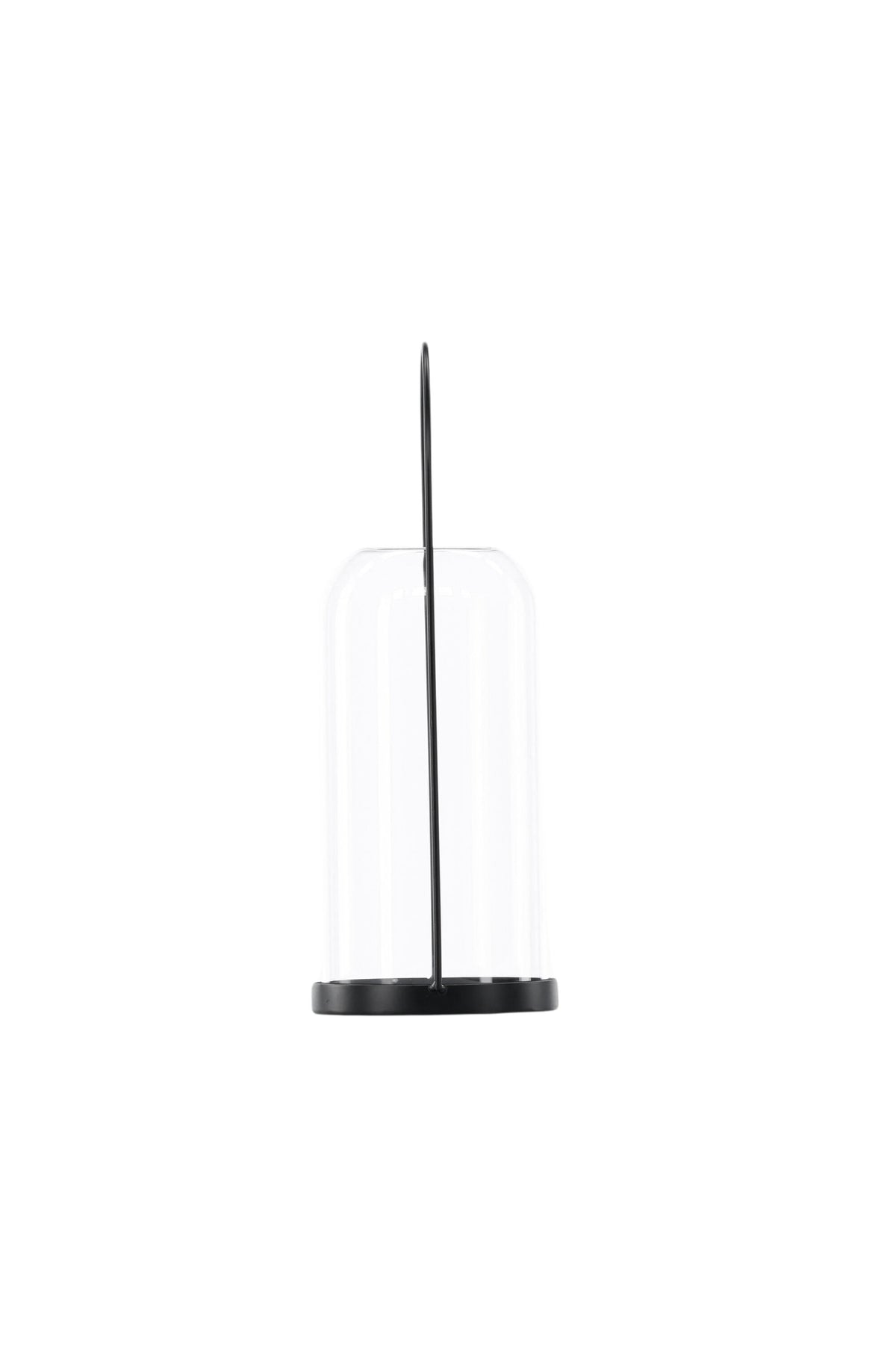 Teelichthalter Flora aus Glas in Schwarz und Klar, rund geformt, Grösse D 22 cm x H 14 cm, Marke Venture Home.