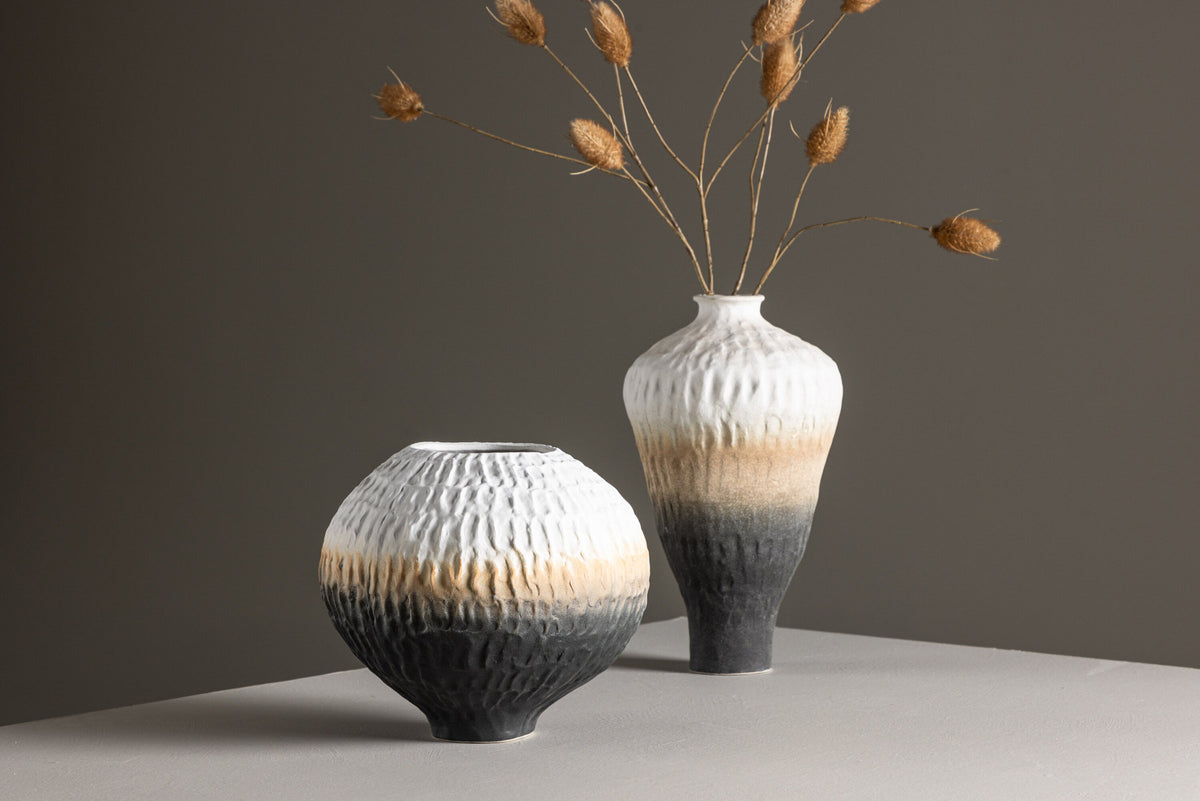 Pane Vase in Beige/ Grau/ Rosa präsentiert im Onlineshop von KAQTU Design AG. Vase ist von Venture Home
