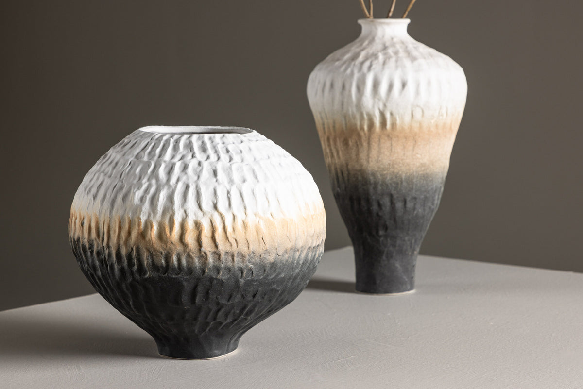 Pane Vase in Beige/ Grau/ Rosa präsentiert im Onlineshop von KAQTU Design AG. Vase ist von Venture Home