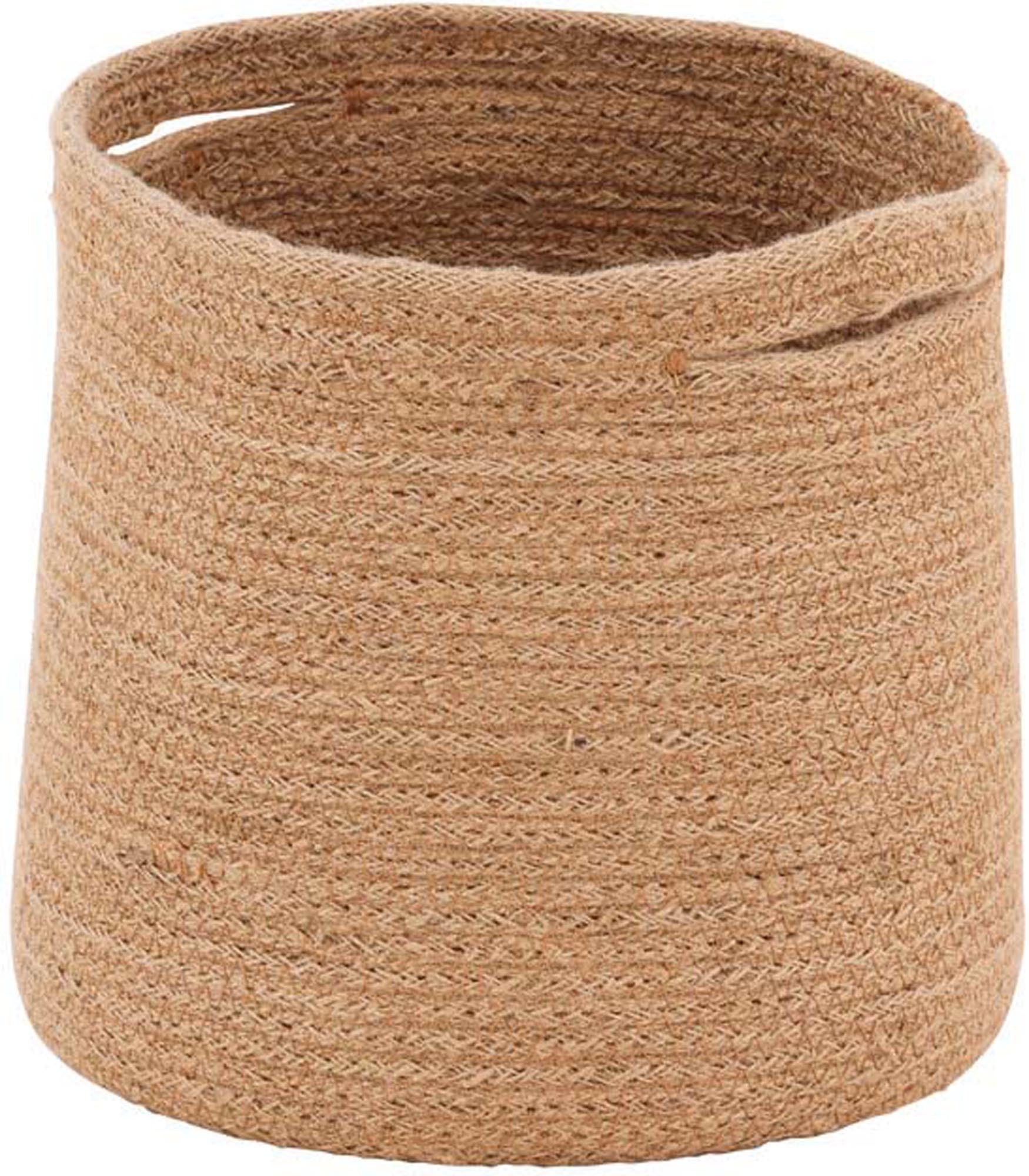 Stilvoller Jute-Aufbewahrungskorb von Venture Home: robust, vielseitig, ideal für Decken, Handtücher oder Pflanzen.