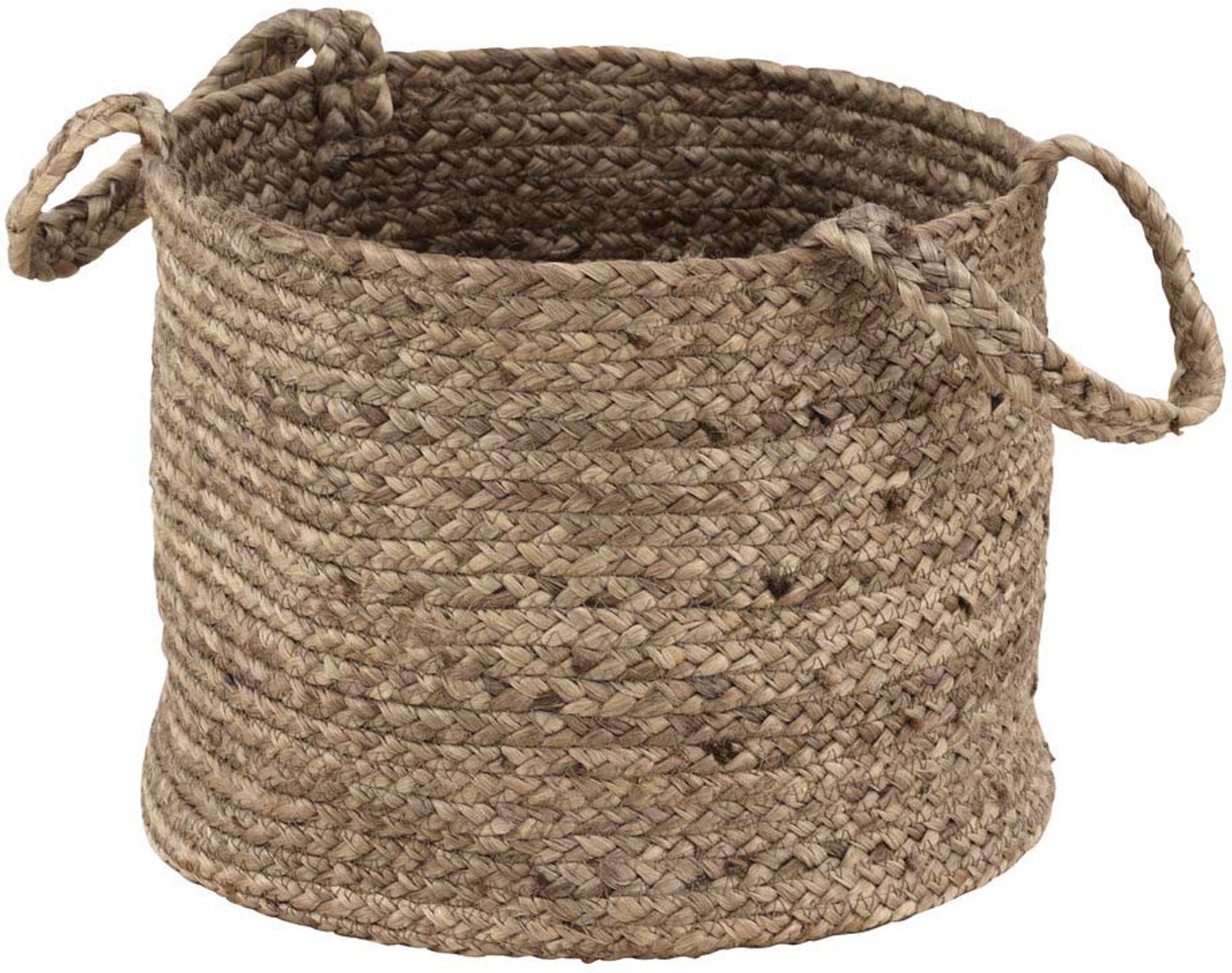 Der Bhopal Korb von Venture Home: Stilvoller Jutekorb mit Griffen, ideal für Decken, Handtücher oder Pflanzen. Rustikaler Charme für Ihr Zuhause.