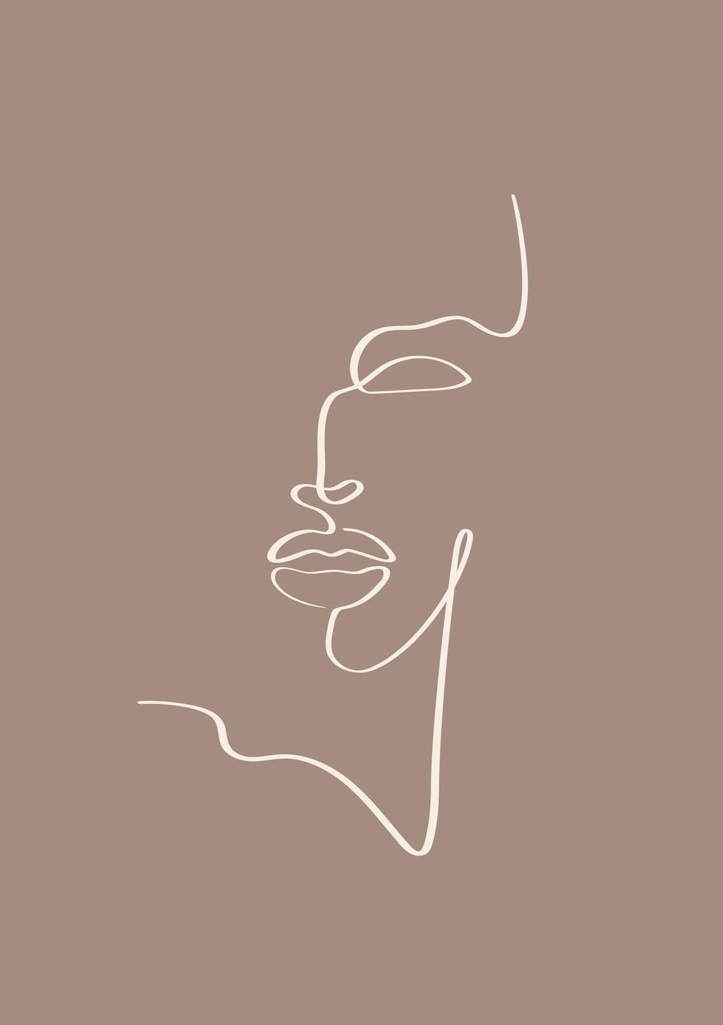 Poster Silhouetten in Braun präsentiert im Onlineshop von KAQTU Design AG. Bild ist von Venture Home