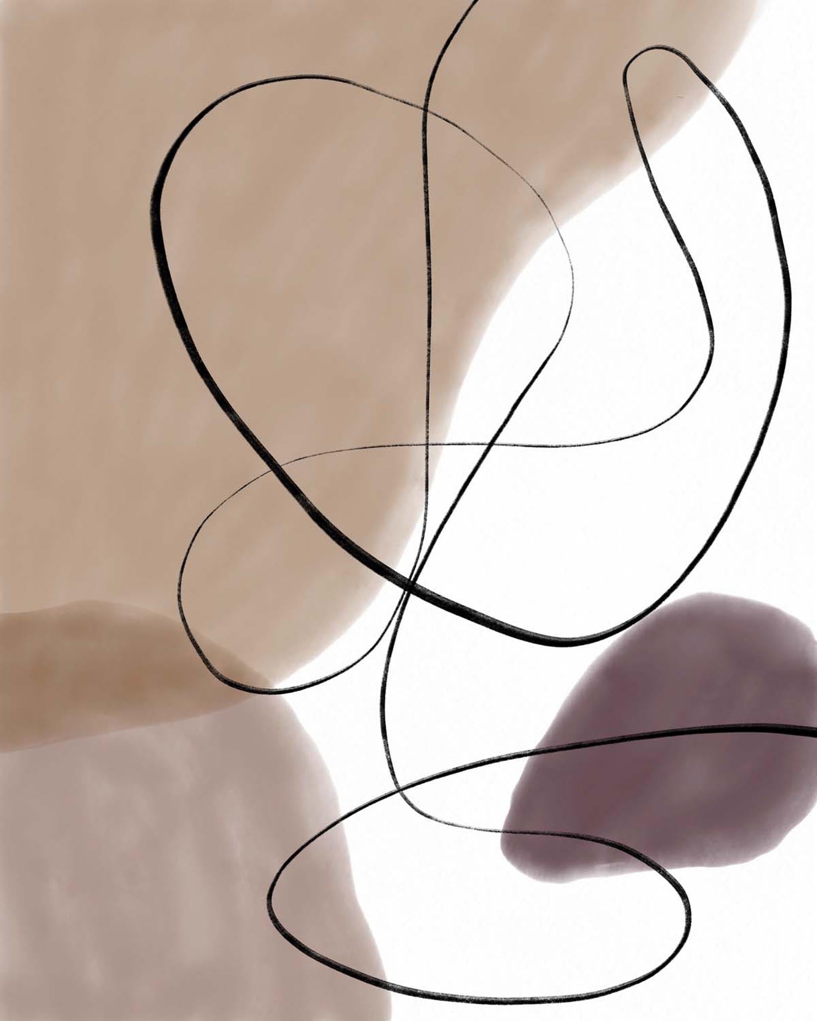 Lines Poster in Beige präsentiert im Onlineshop von KAQTU Design AG. Bild ist von Venture Home