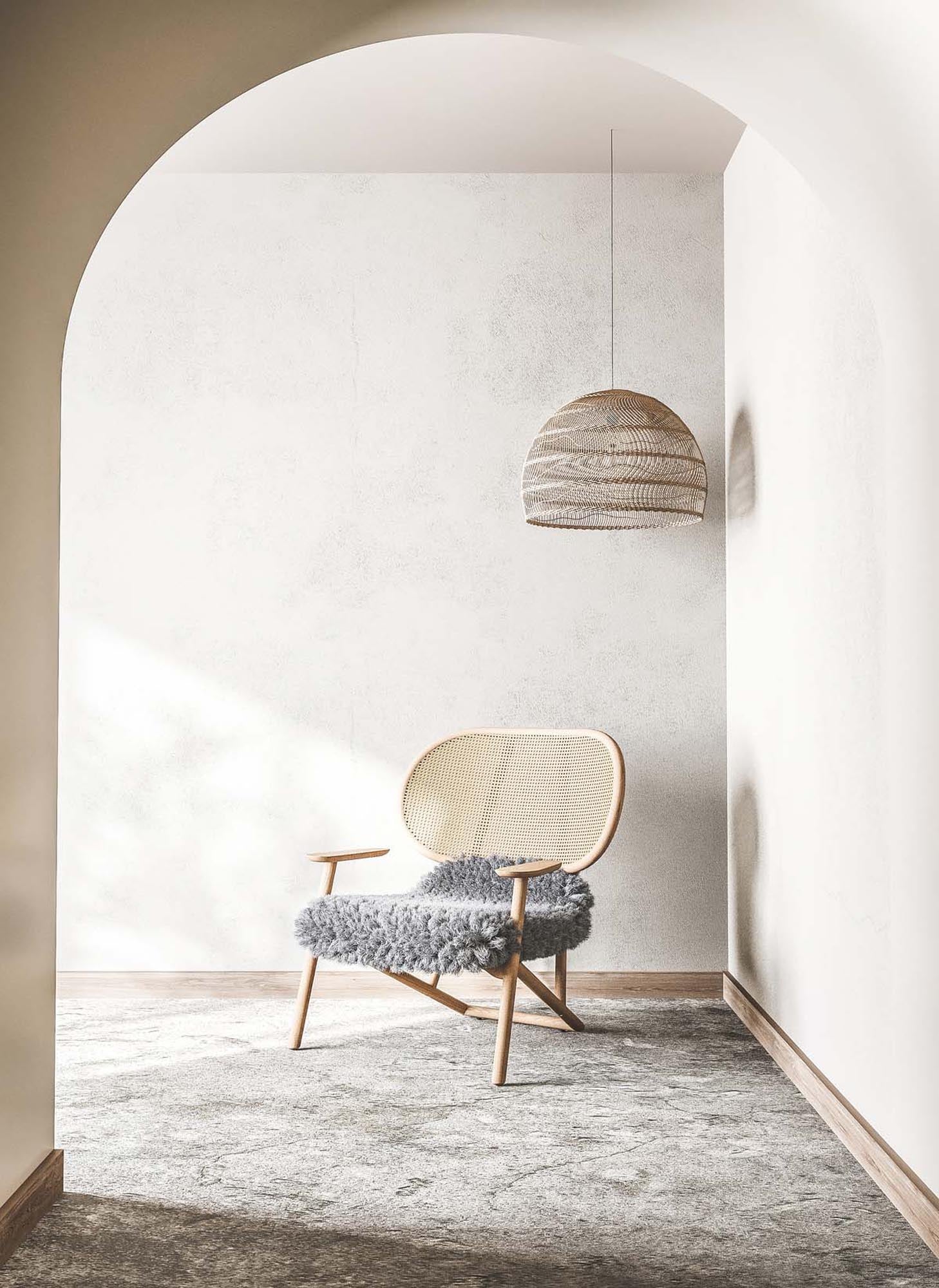 Lounge Stuhl Poster in Beige präsentiert im Onlineshop von KAQTU Design AG. Bild ist von Venture Home
