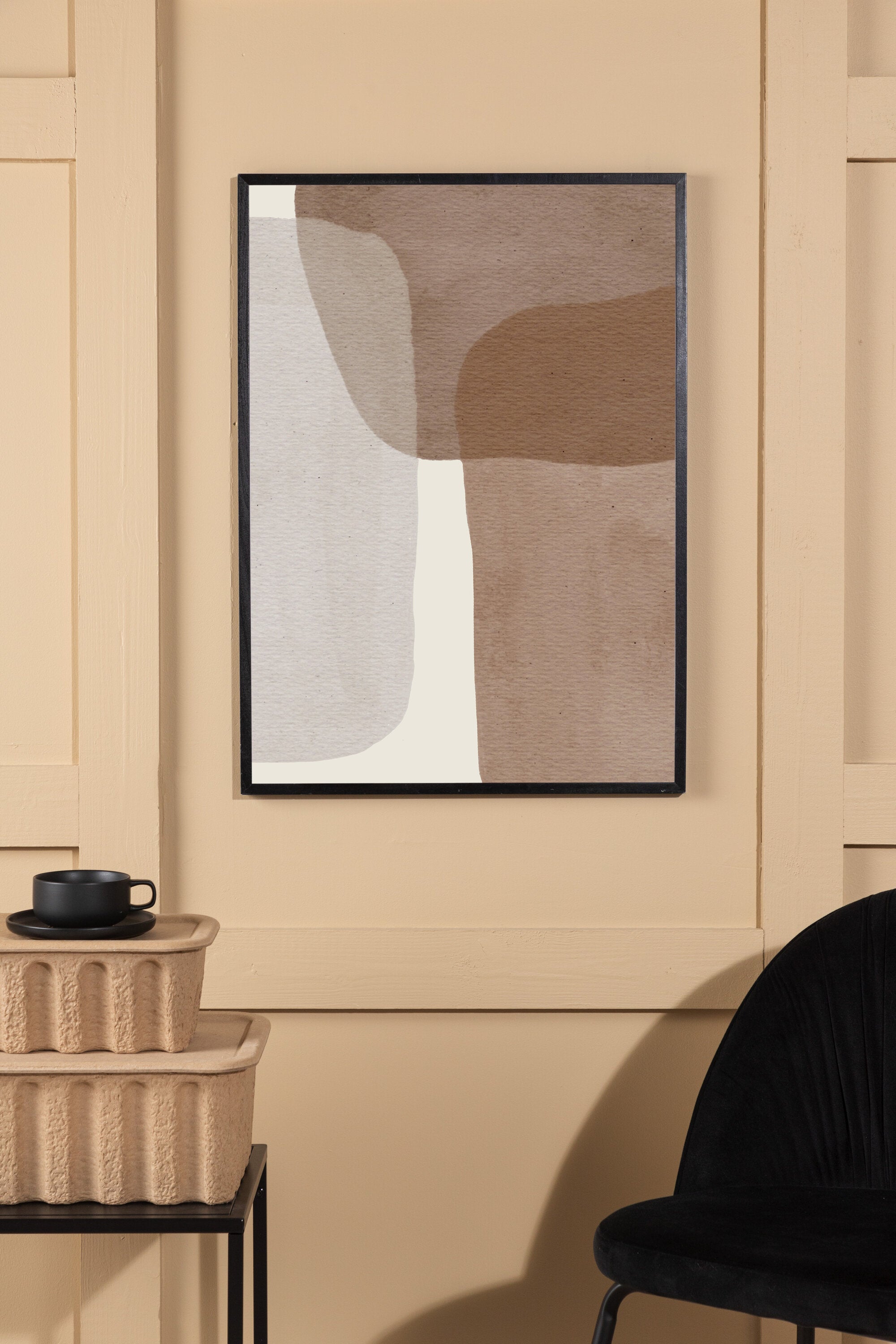 Squares Poster in Beige präsentiert im Onlineshop von KAQTU Design AG. Bild ist von Venture Home