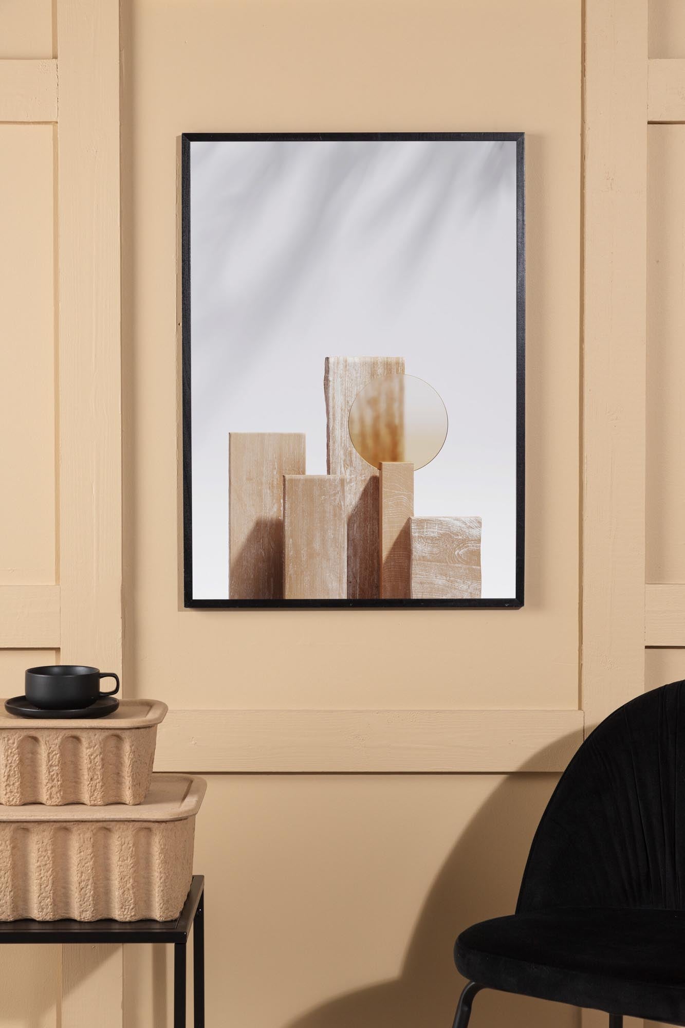Gestalten Sie Ihr Zuhause mit dem Wooden Blocks Poster von Venture Home – ein elegantes Kunstwerk, das Ruhe und Natürlichkeit ausstrahlt.