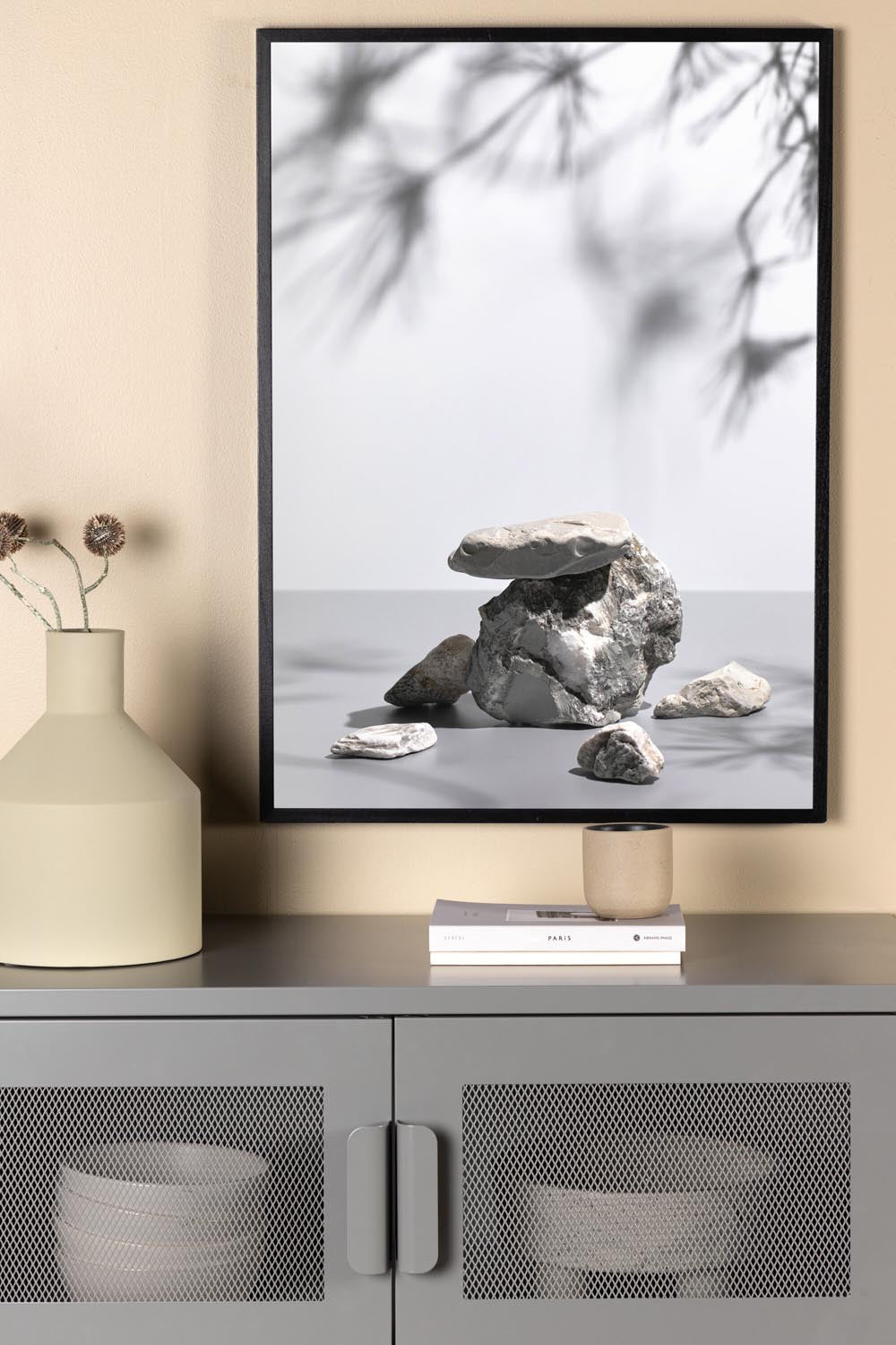 Sandstein Poster in Weiss präsentiert im Onlineshop von KAQTU Design AG. Bild ist von Venture Home